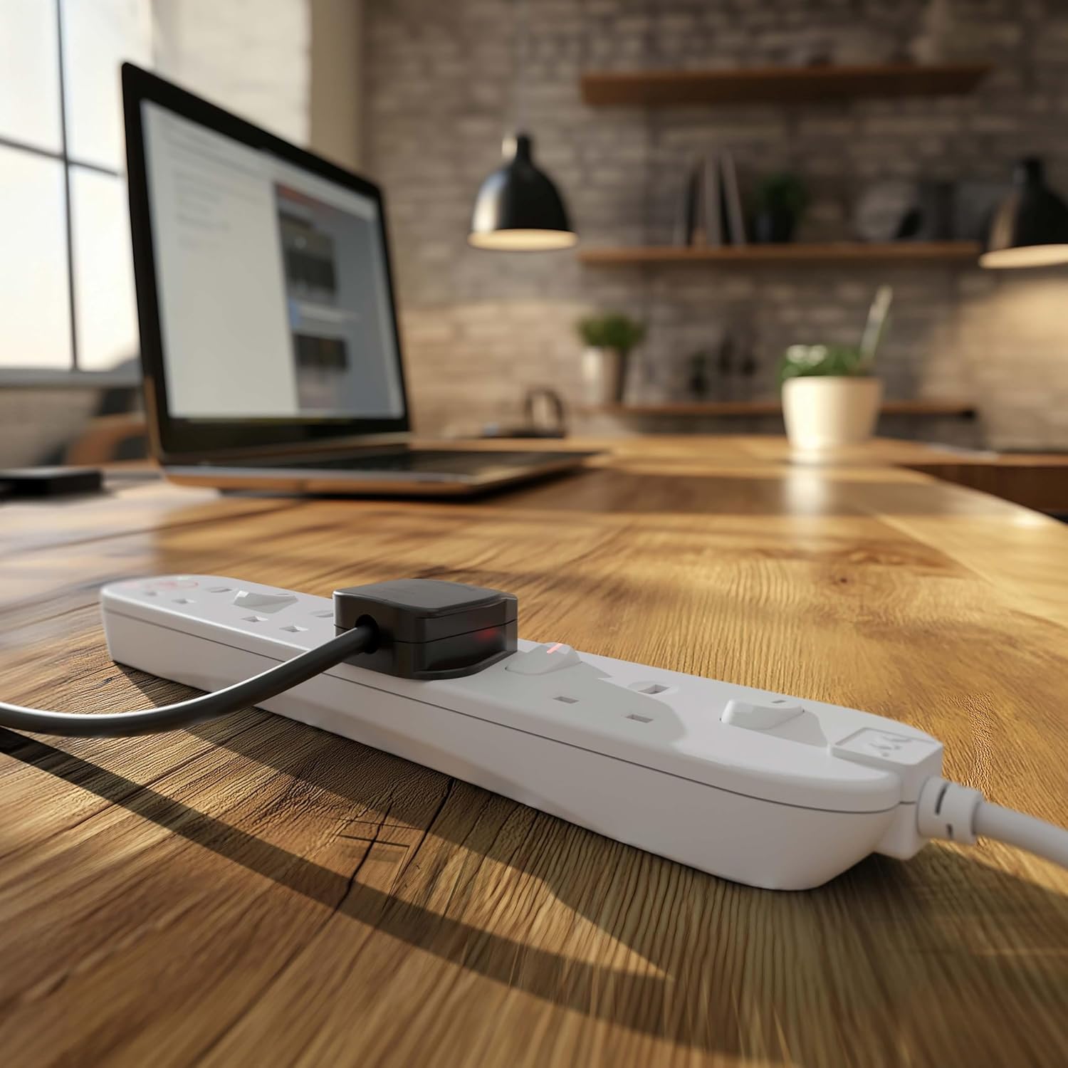 Thumbnail 6 de Masterplug SWSRG4210N Four Socket Extension Lead with 2m Cable and Surge Protection