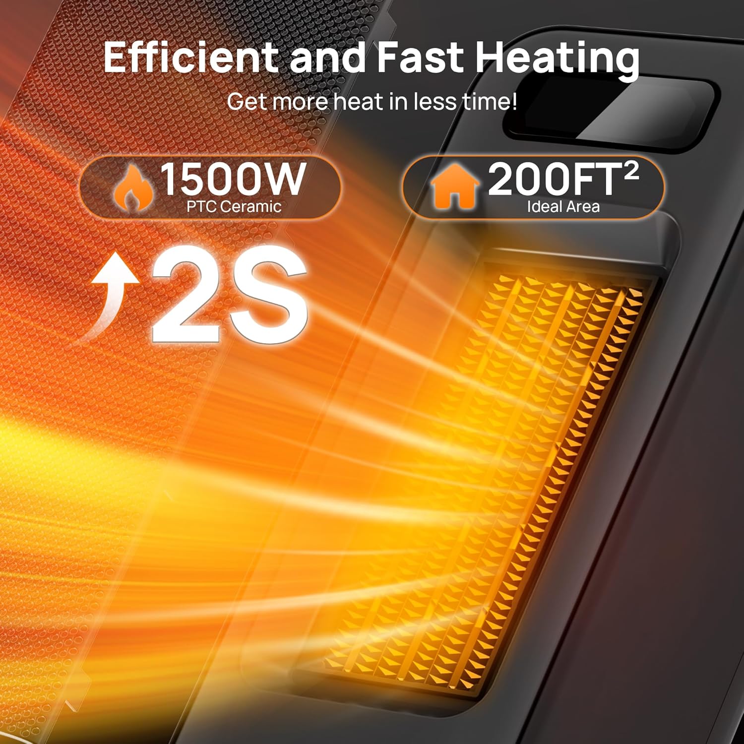 Detalle 2 de FLANUR Smart Space Heater, 1500W ⚡