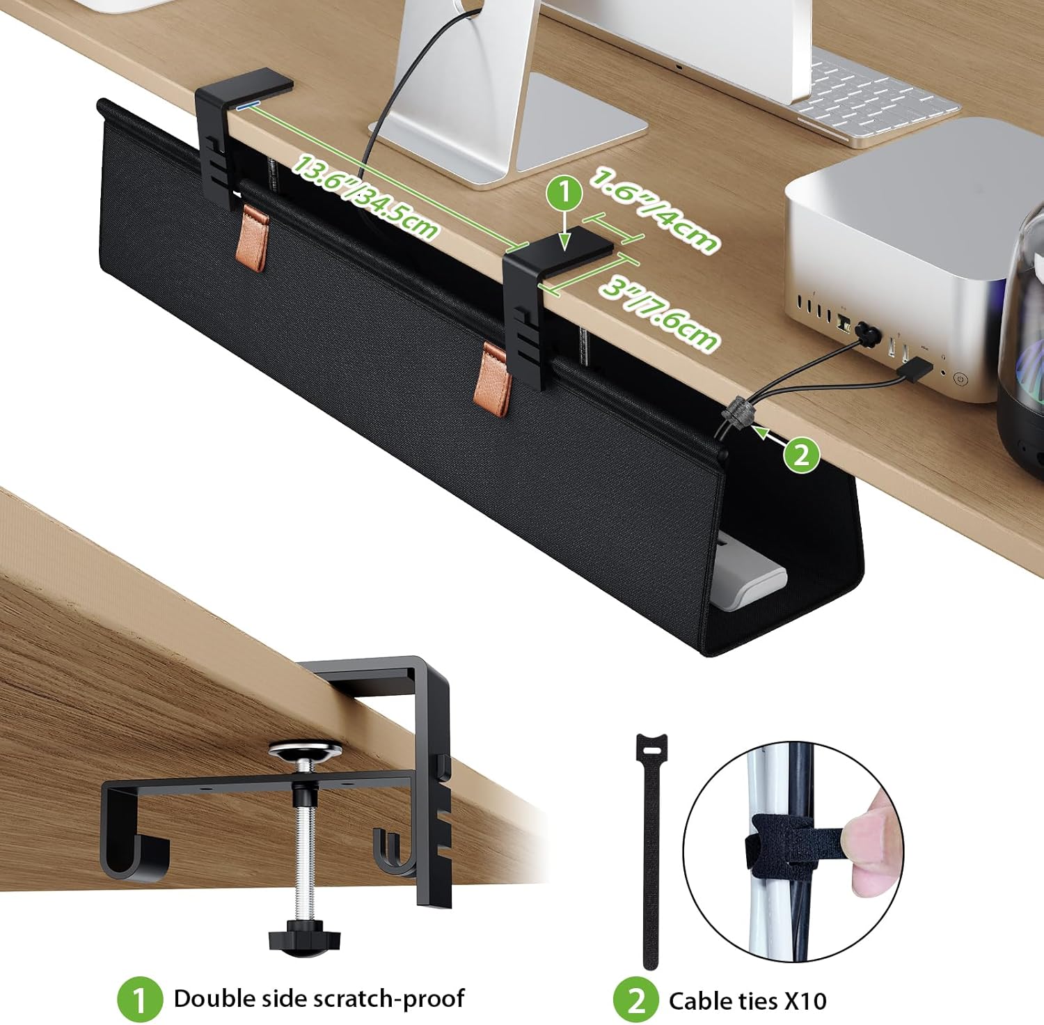 Detalle 2 de KEEGH Kabelkanal Schreibtisch 76 cm