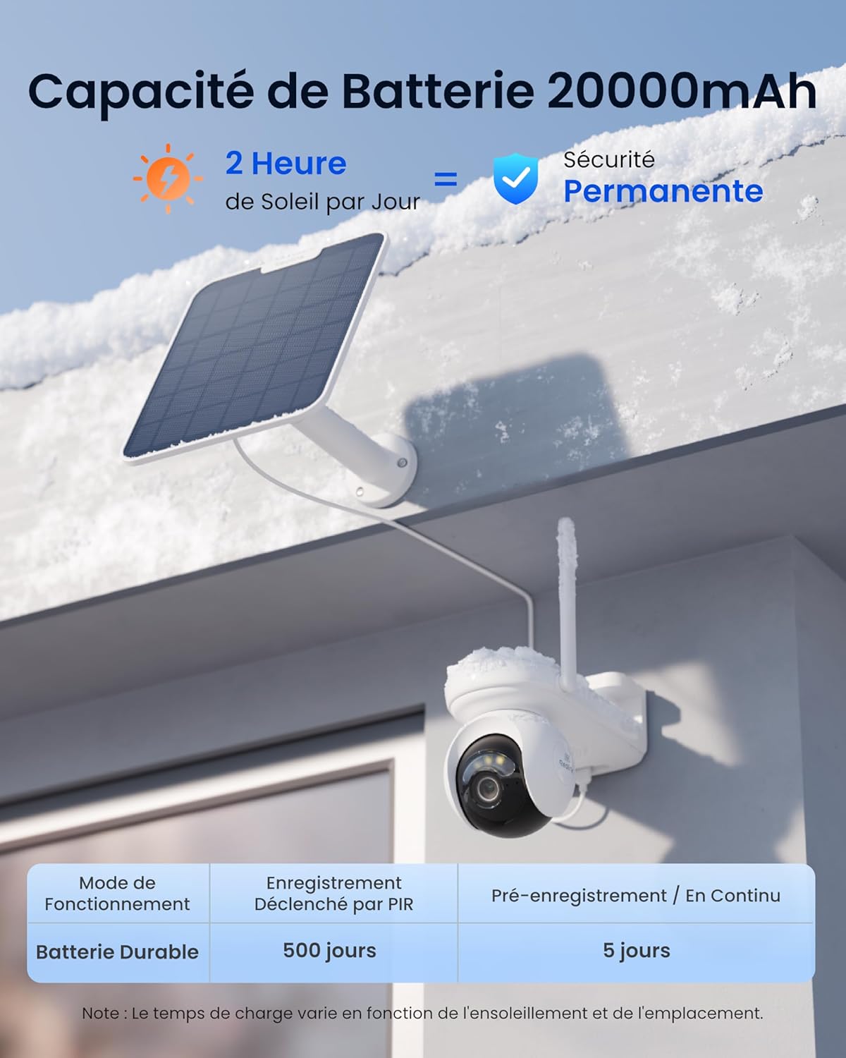 Thumbnail 2 de Reolink 4K PT Camera Surveillance extérieure 4K, batterie haute capacité