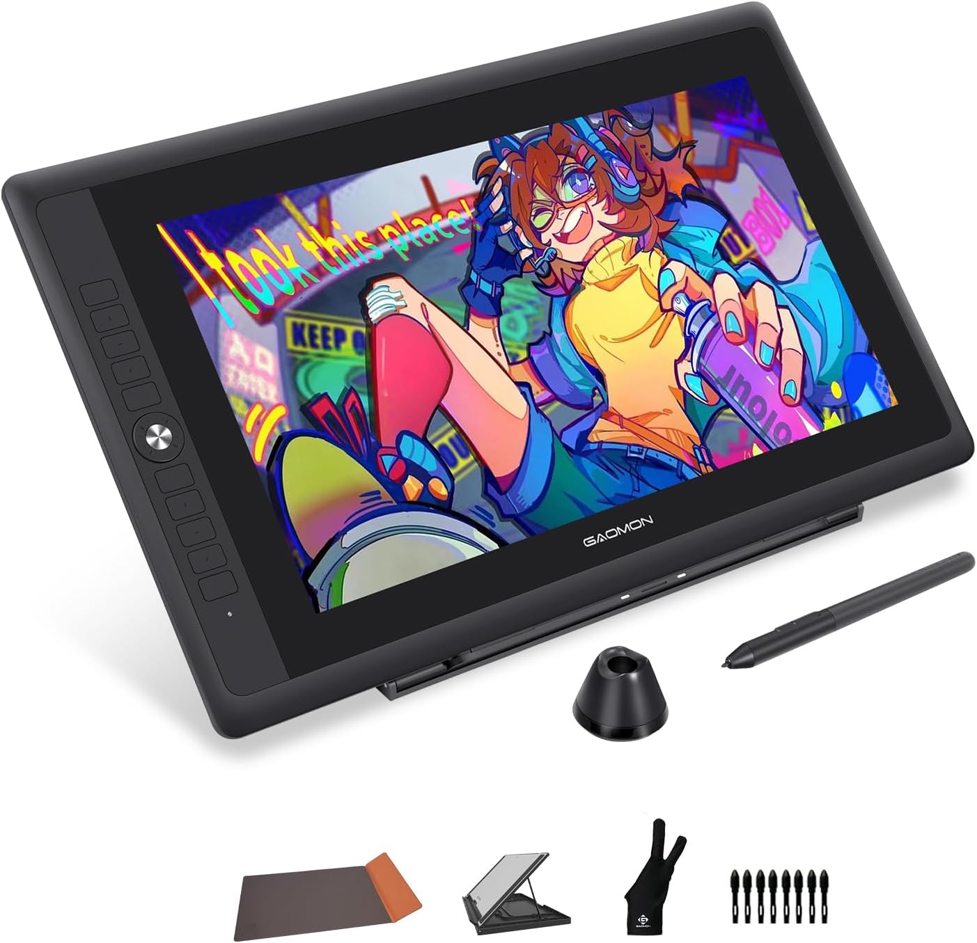 Detalle de GAOMON PD156 PRO Graphics Display, 15.6-inch Full HD IPS, 8192-Level Pen
