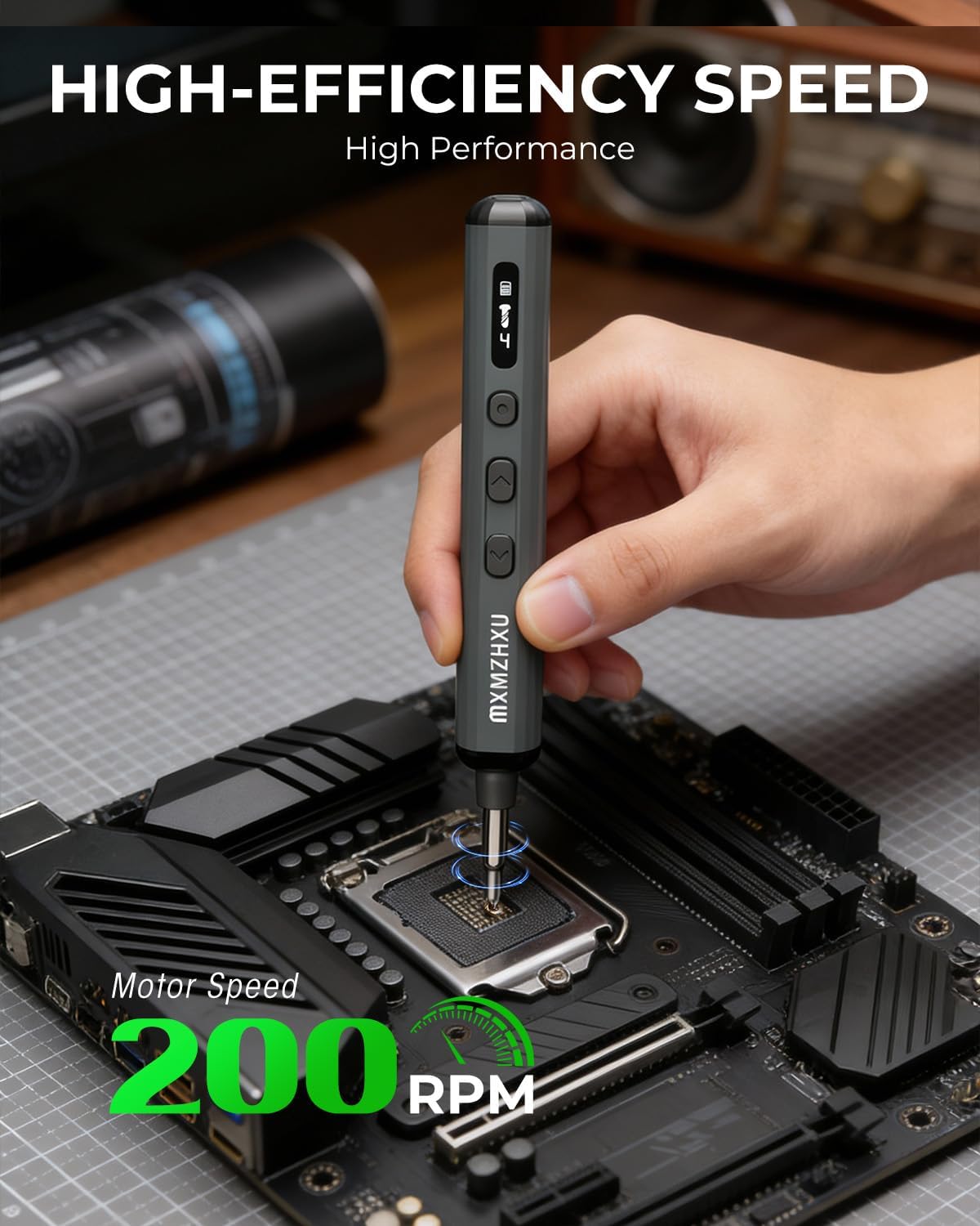 Detalle 2 de 3.7V Mini Electric Screwdriver Set 68-in-1 — 64 S2 bits 🛠