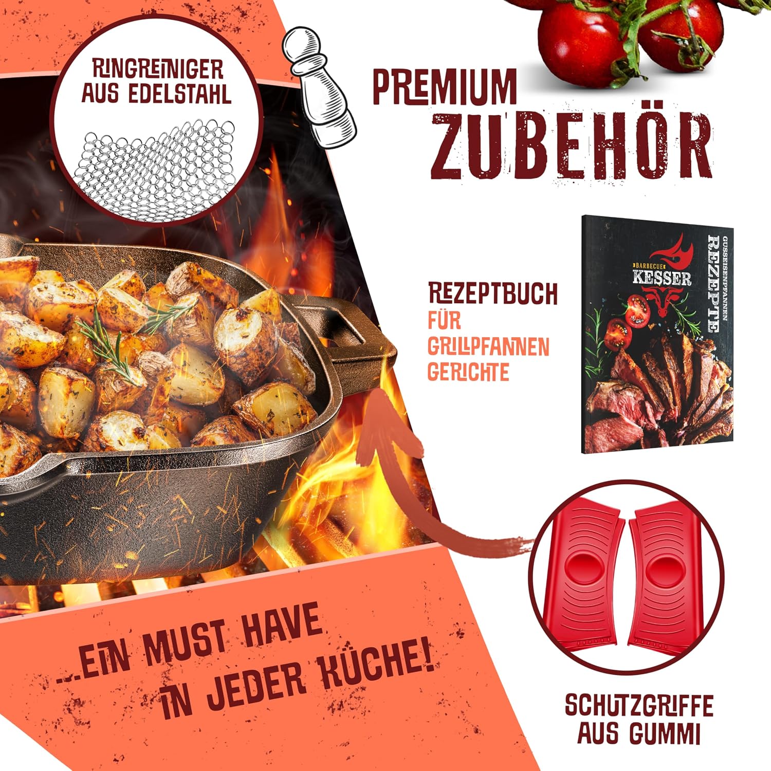 Thumbnail 5 de KESSER® Sartén de hierro fundido para inducción 30 cm