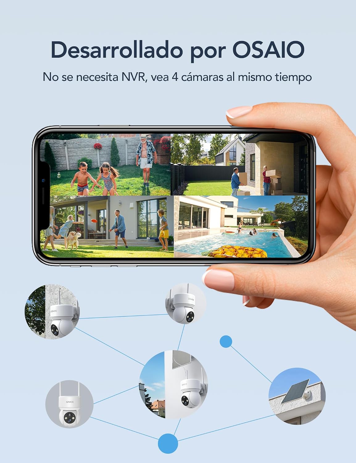 Thumbnail 5 de GNCC Cámara Vigilancia WiFi Exterior Solar 1080p