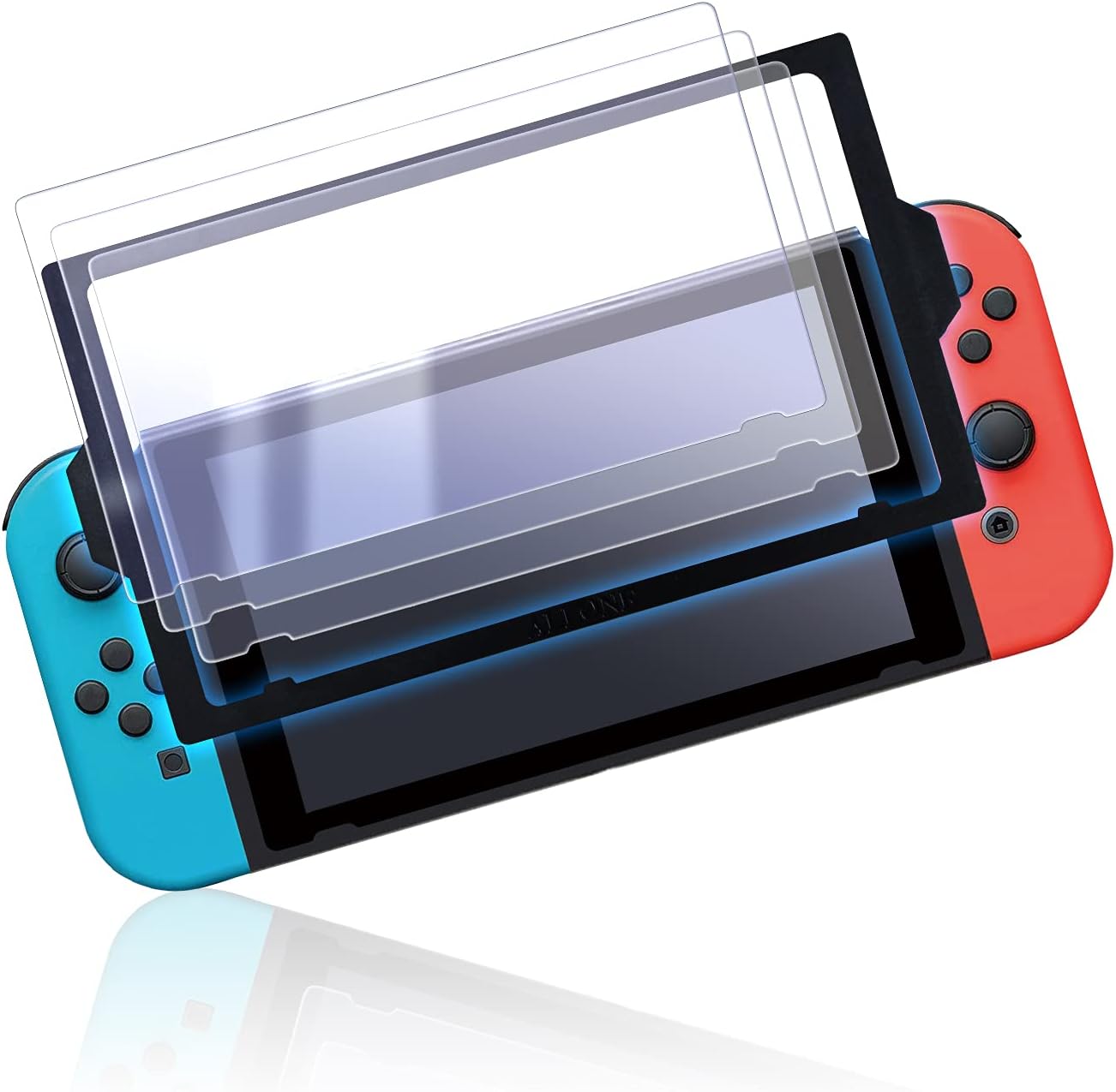 Detalle de アローン ALGA-NSBG3S Switch用ブルーライトカット強化ガラスフィルム 3枚セット