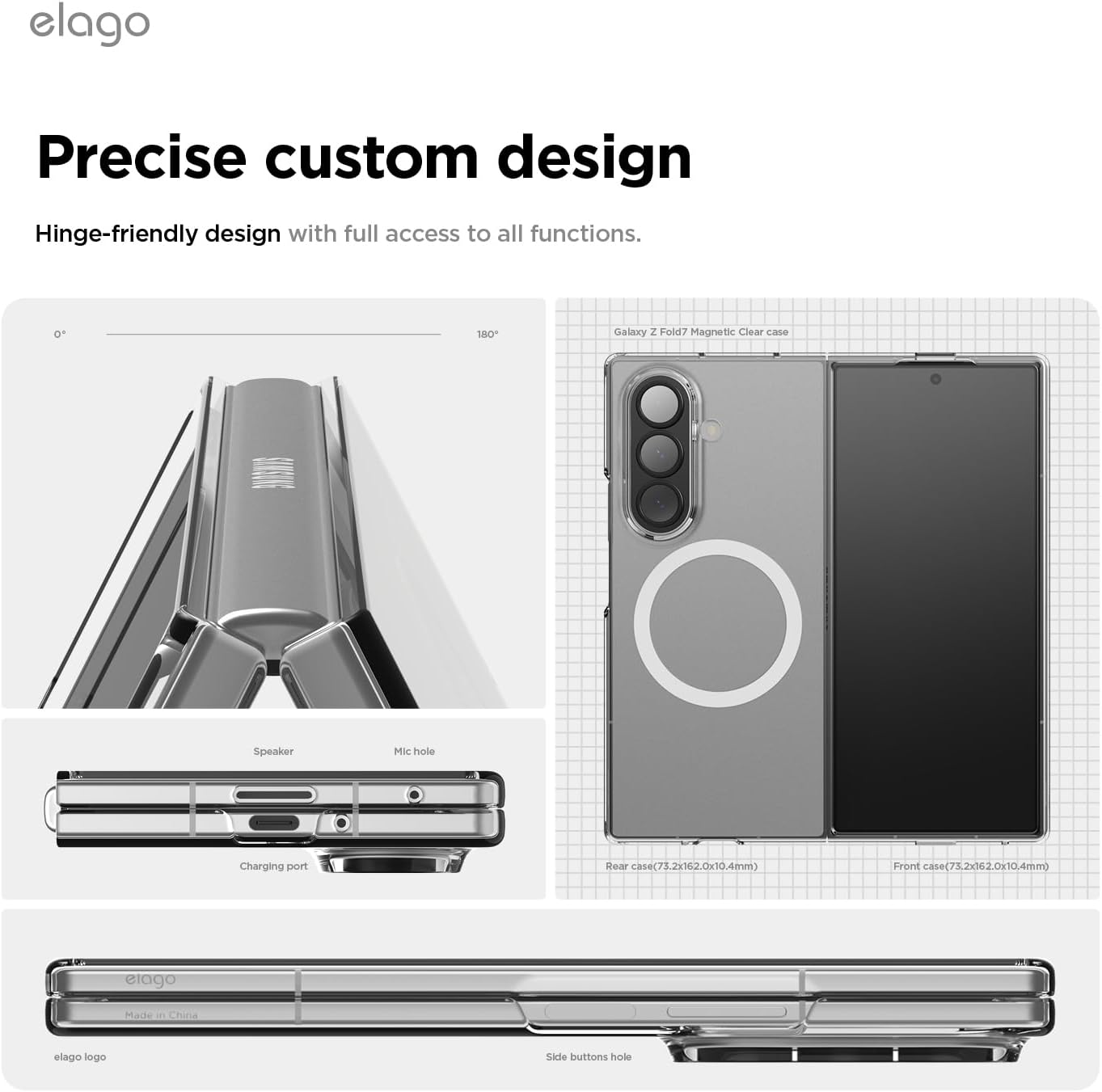 Thumbnail 5 de elago Magnetic Clear Case for Samsung Galaxy Z Fold 7 (MagSafe Clear) – MagSafe compatible clear protection