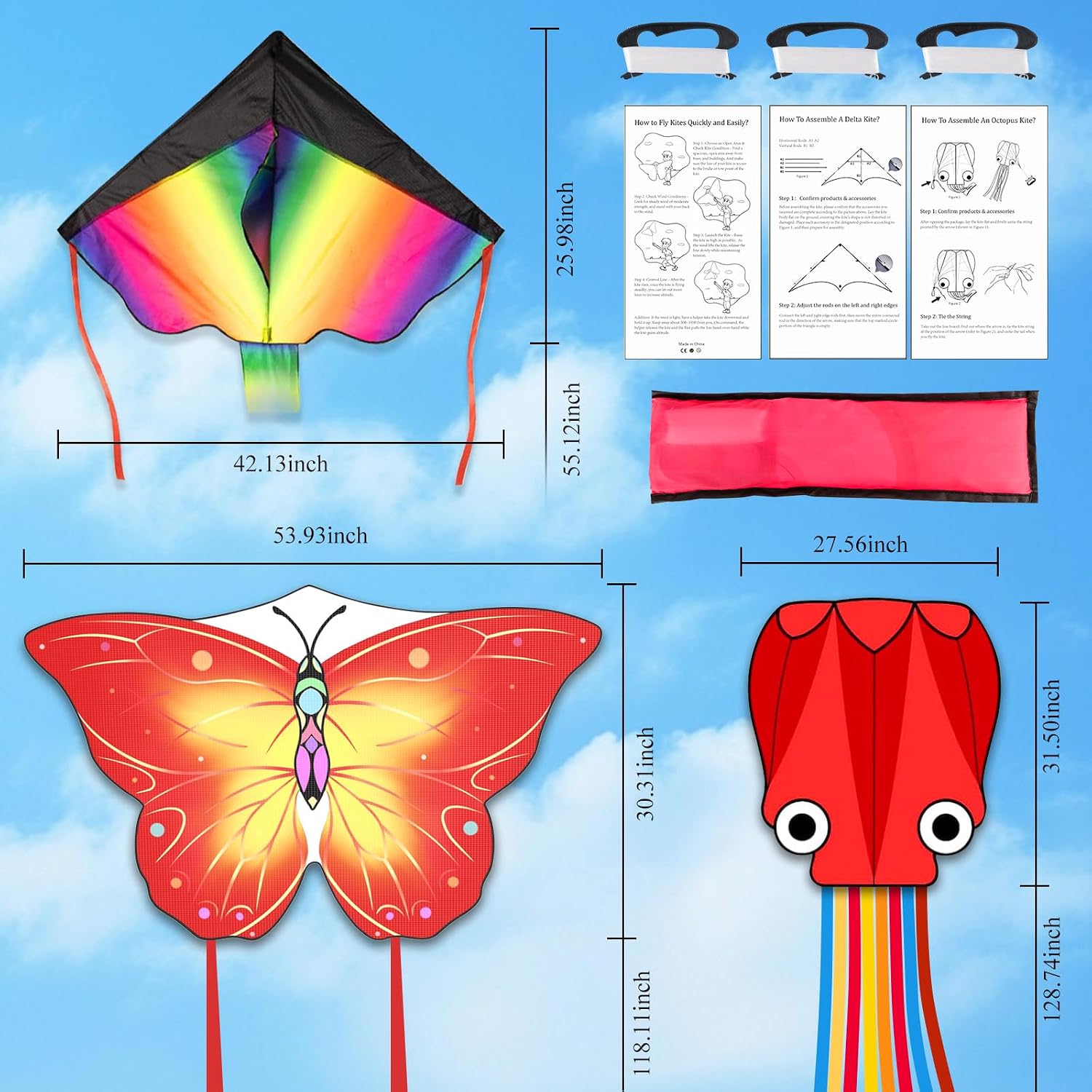 Thumbnail 5 de 3 Pack Kite Colorful Kites for Kids