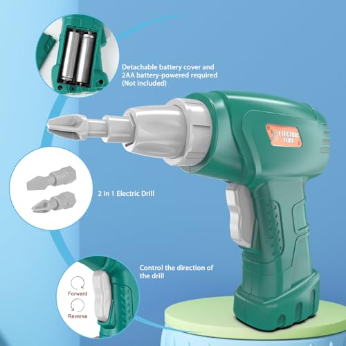 Detalle de Dreamon Take Apart Dinosaur Toys: Educational STEM Build & Learn Kit with Drill, Storage Box, and Movable Parts