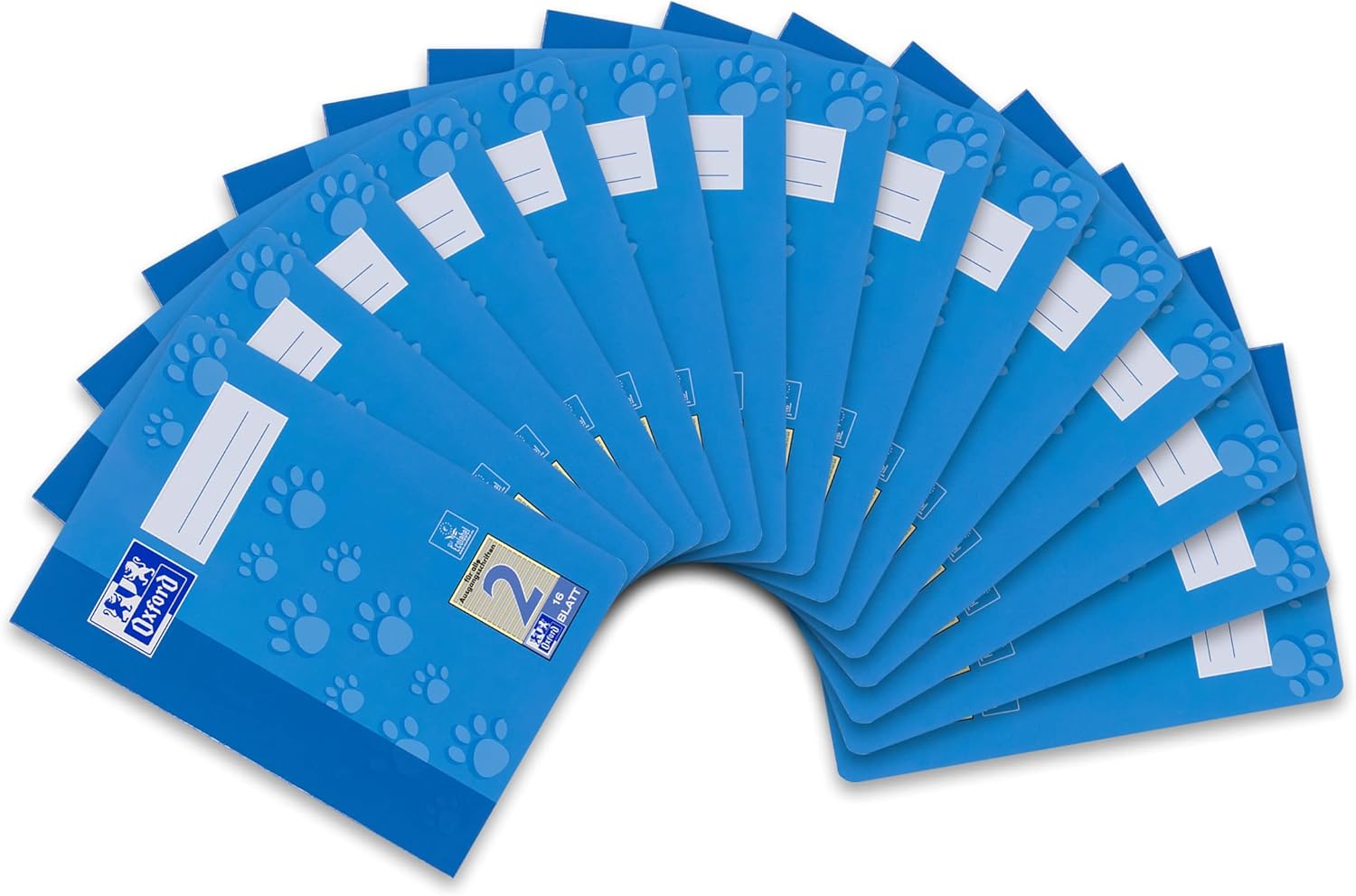 Detalle de Oxford Schulheft A5, 16 Blatt, Lineatur 2 (liniert) – 15er Pack