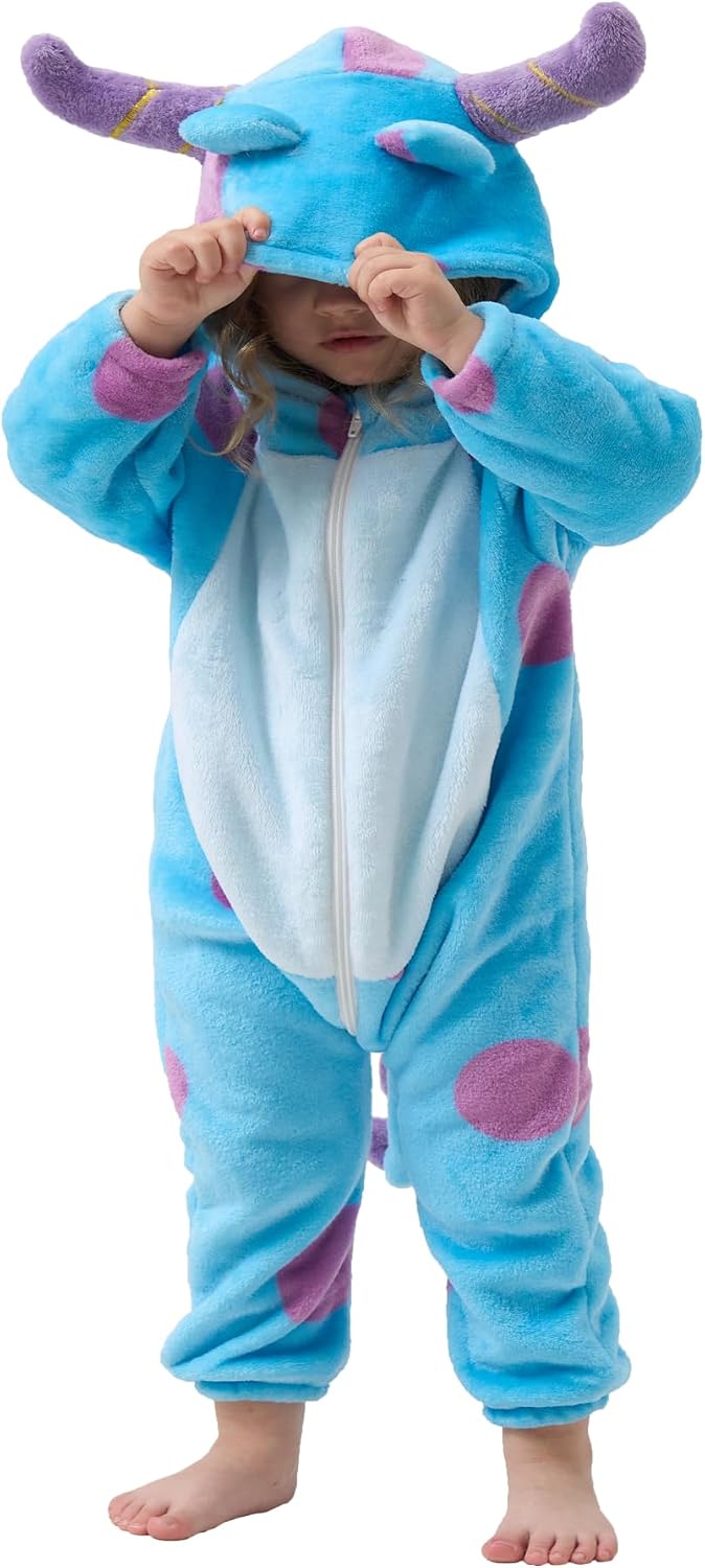 Detalle de SCOPUCI Baby Animal Onesie Pajamas, 100% Flannel Fleece with Hood