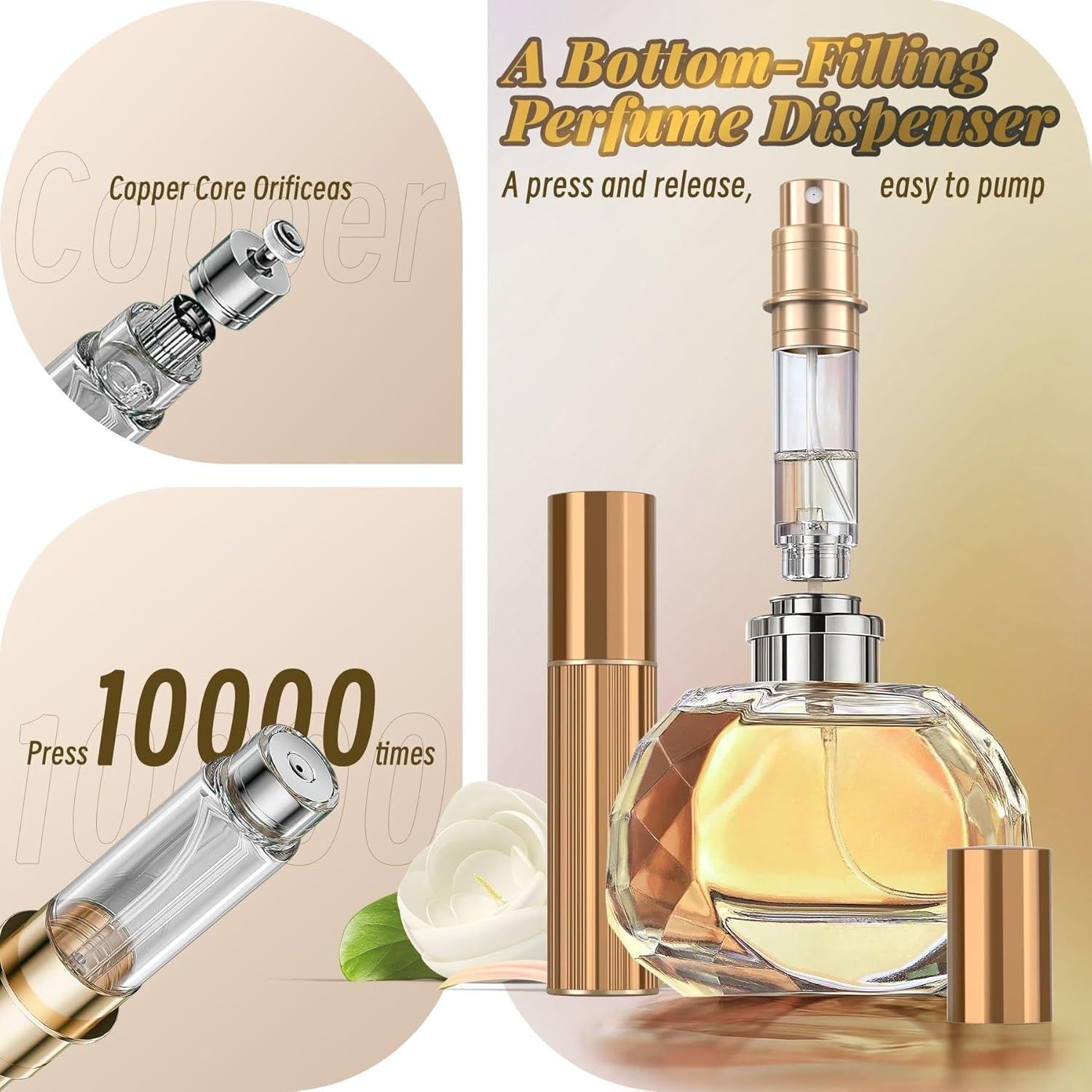 Thumbnail 4 de TLTWHS Refillable Perfume Atomiser 10ml – Portable Travel Sprayer for Women & Men 🎐