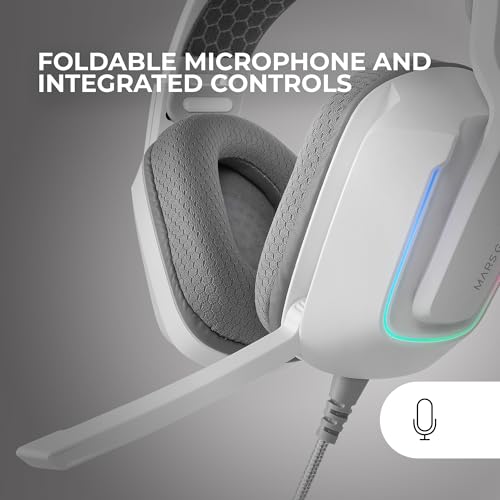 Detalle de Mars Gaming MH-STRIKE: auriculares gaming con FRGB Rainbow, micrófono plegable y drivers de 50 mm