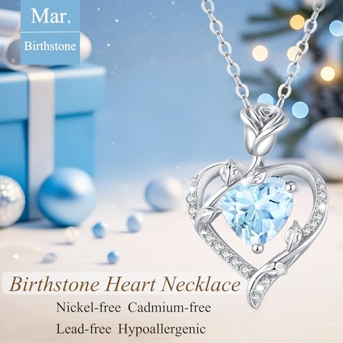 Detalle de Collar Mujer con Colgante Corazón Rosa MISUMOR: detalle romántico con piedra de nacimiento