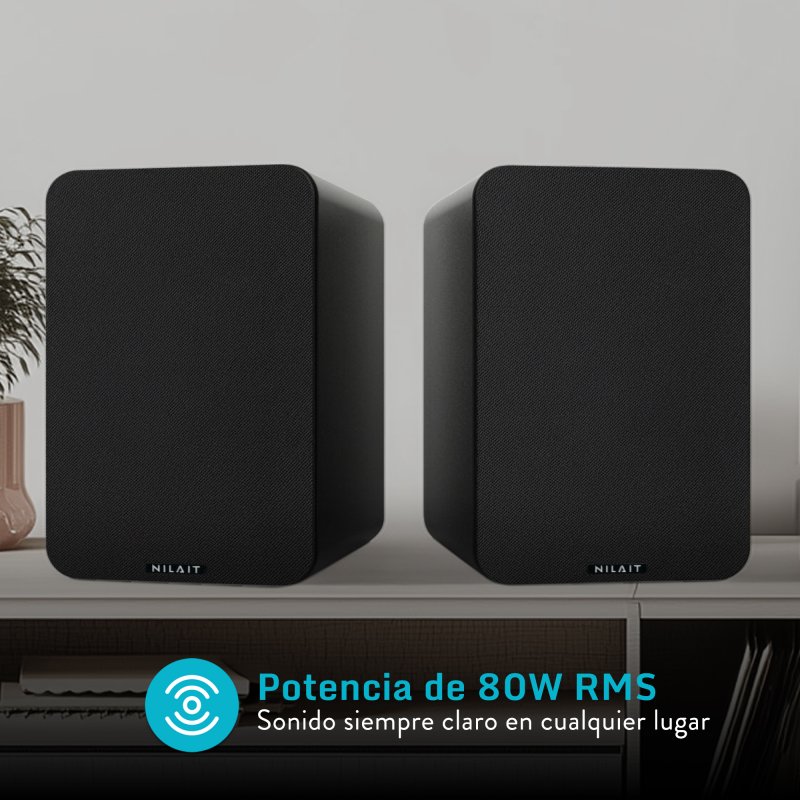 Thumbnail 3 de Nilait Hiphoniq Altavoces Bluetooth madera 80 W negros