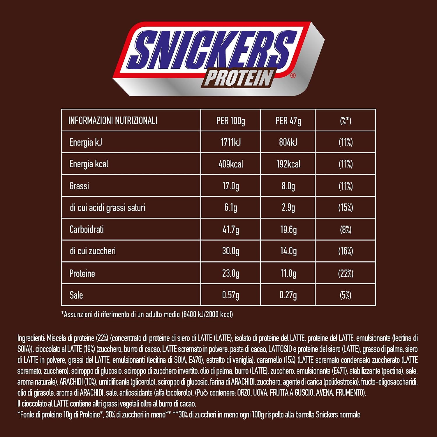 Detalle 2 de SNICKERS Proteinriegel 18 x 47g 🍫