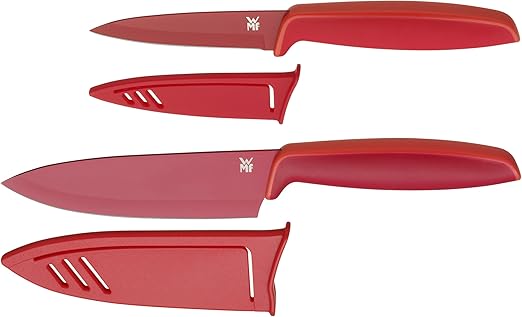 Detalle de WMF Touch - Juego de 2 Cuchillos de Acero Rojo 🔪