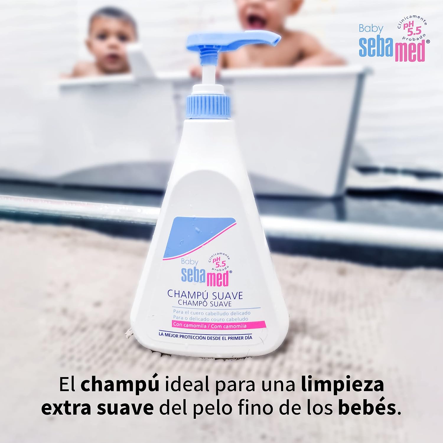 Detalle 2 de Sebamed Baby Champú Suave 500 ml para cabello fino