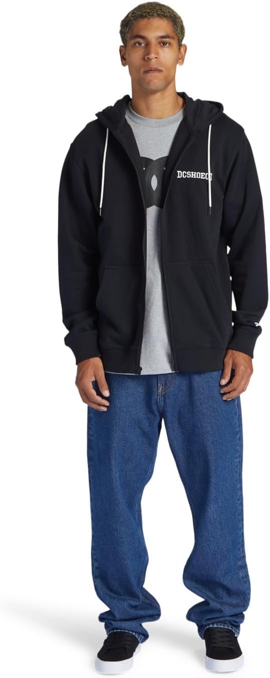 Detalle de DC Shoes Baseline ZH Sweater Homme (Lot de 1) — Sweat à capuche en molleton coton/polyester