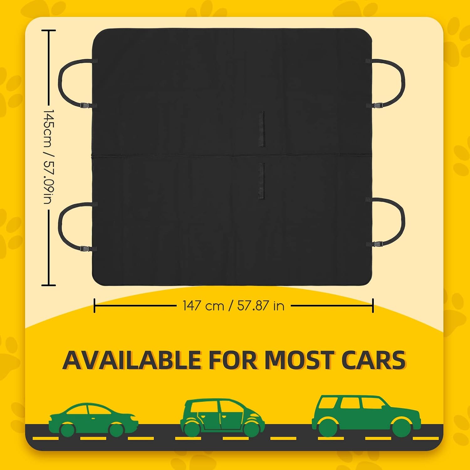 Detalle 2 de Nobleza Coprisedile per Cani 147 × 145 cm: protezione impermeabile versatile per SUV, camion e viaggi