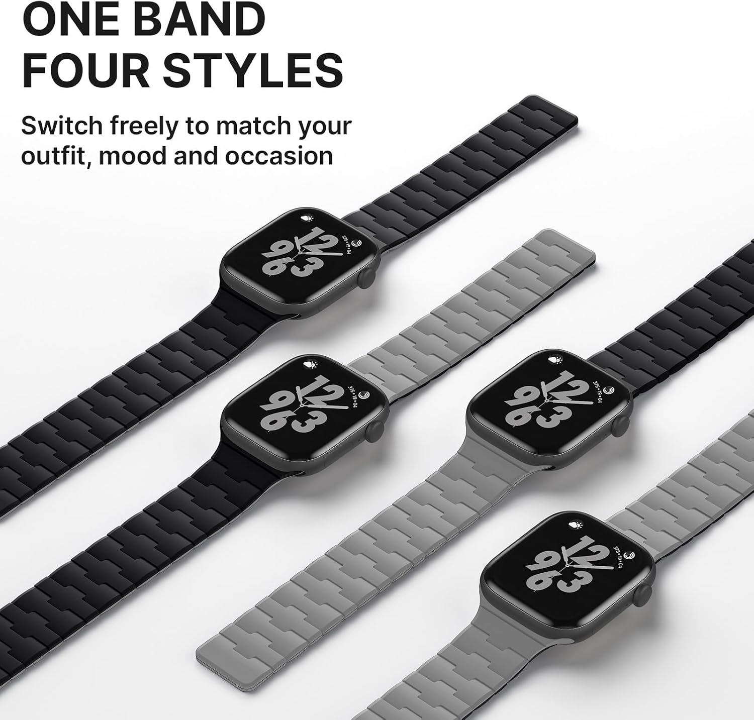 Detalle de Bandletic Double Sided Wearable Magnetic Strap for Apple Watch (Series Ultra 3/2/1 to Series 3/2/1)