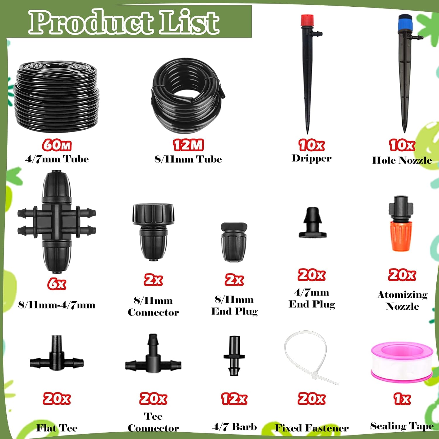 Detalle 2 de Irrigation System Kit 240FT automatic drip