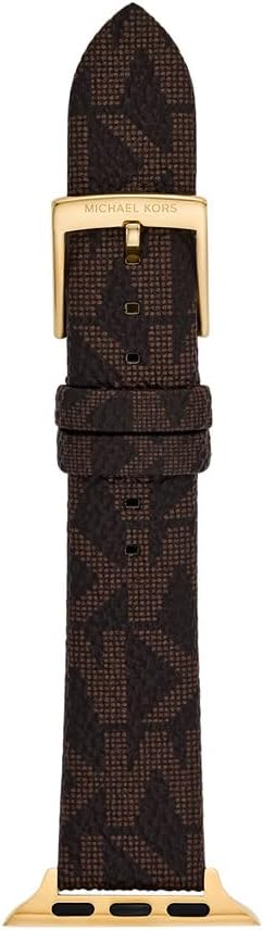 Detalle de Bracelet Michael Kors en cuir ou PVC pour Femme – compatible Apple Watch 38–49 mm (fuchsia)