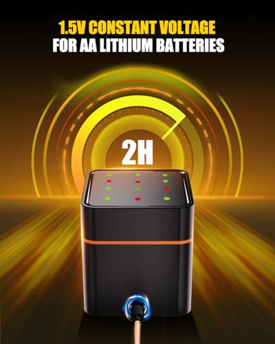 Thumbnail 5 de RayHom 12 Pack Rechargeable AA Lithium Batteries with Charger for Blink Camera