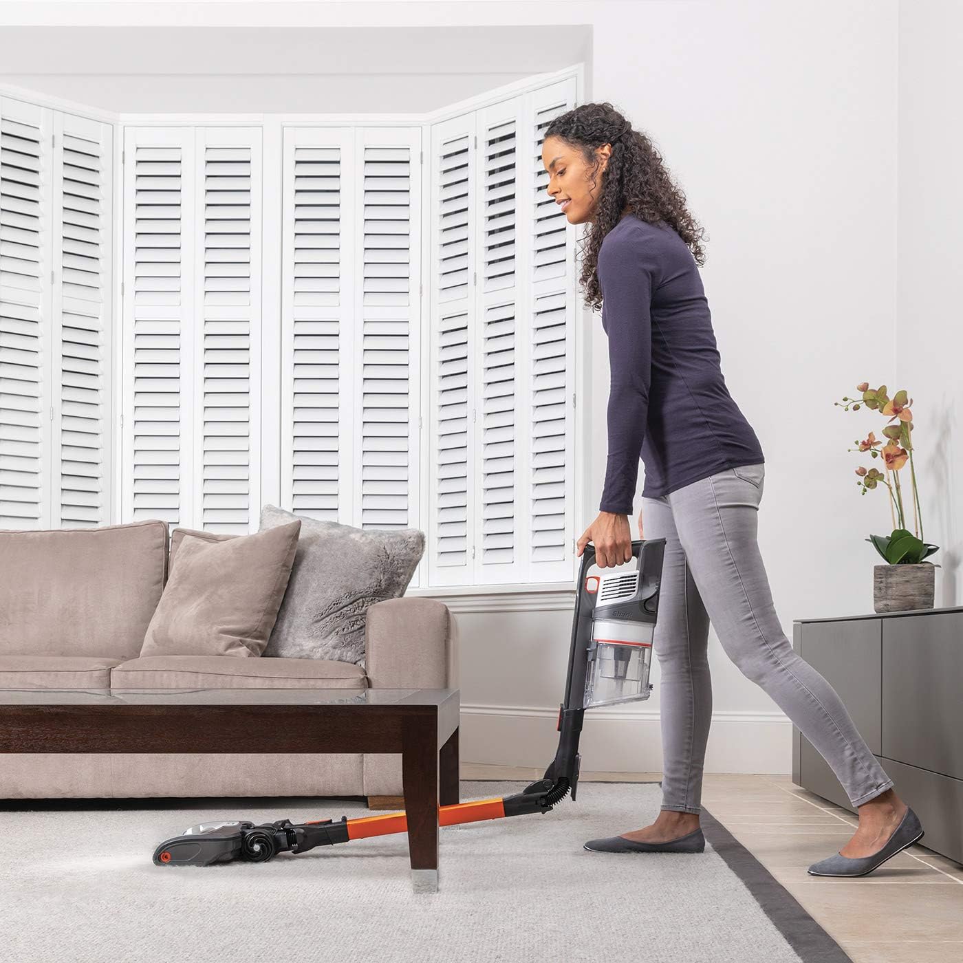 Thumbnail 3 de Shark IZ201EU Aspiradora Escoba Sin Cable DuoClean Naranja 🧹