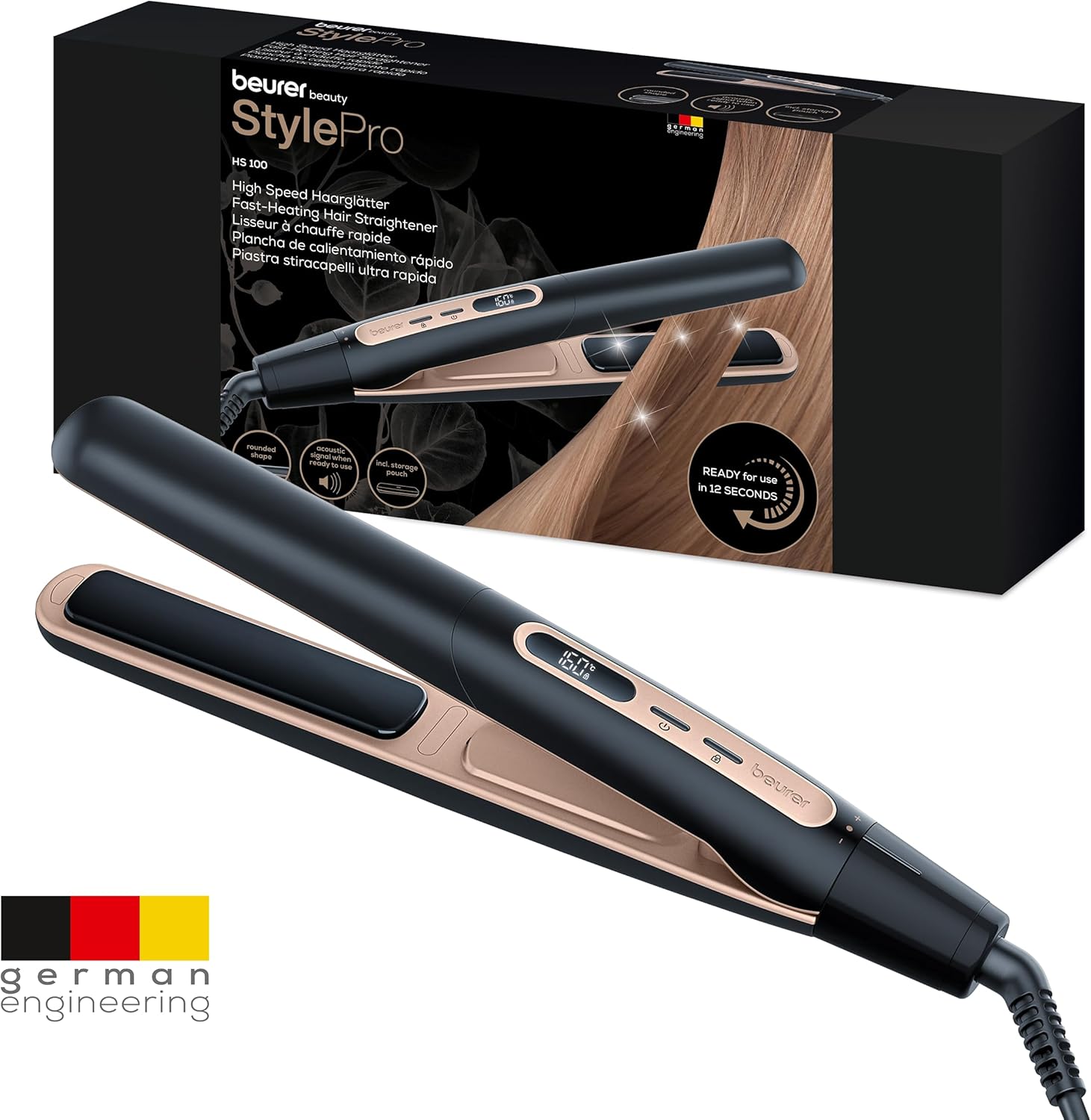 Thumbnail 5 de Beurer HS 100 Lisseur à chauffage rapide (prêt en 12 secondes) avec revêtement céramique et fonction ionique