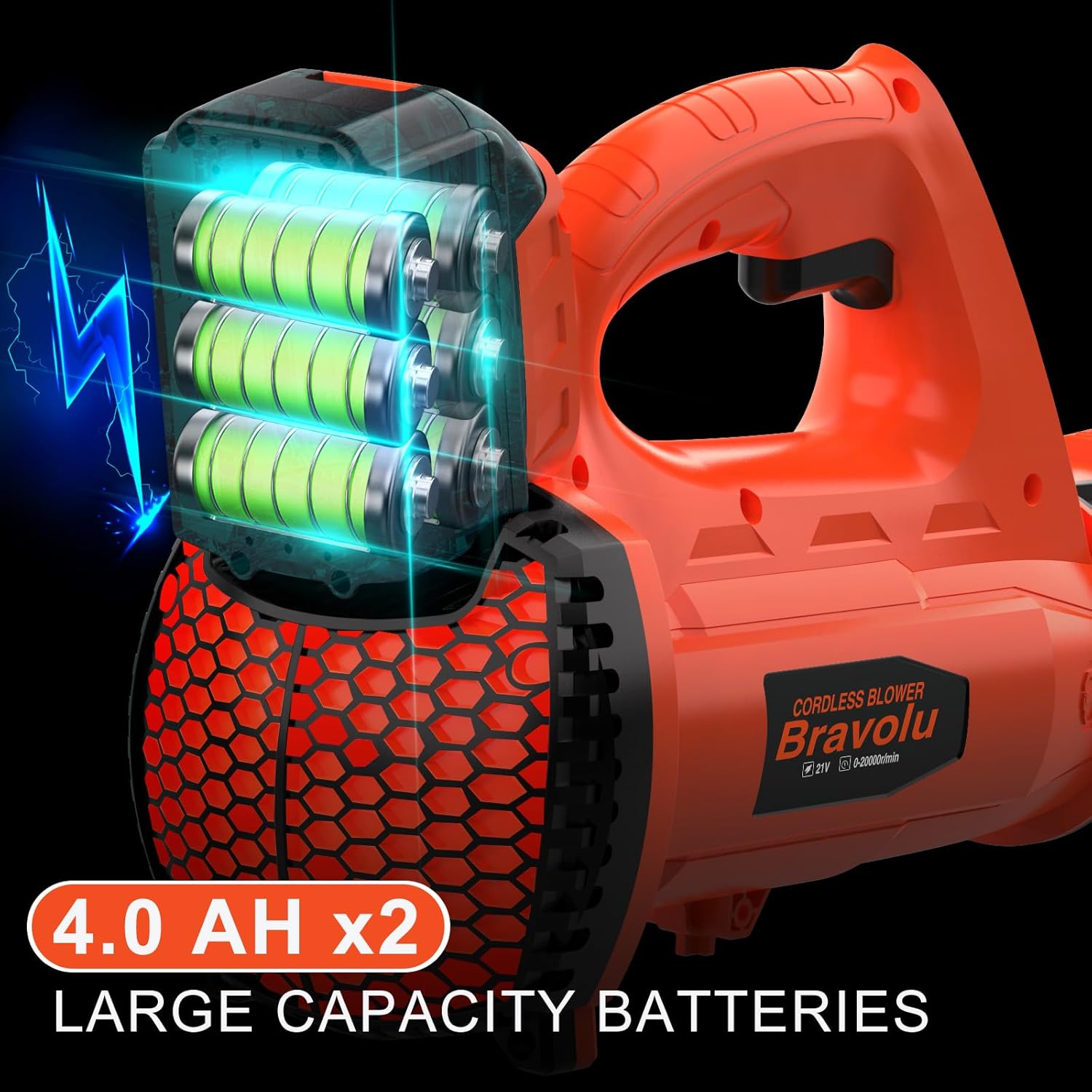 Detalle 2 de Soffiatore foglie a batteria Bravolu 305 km/h