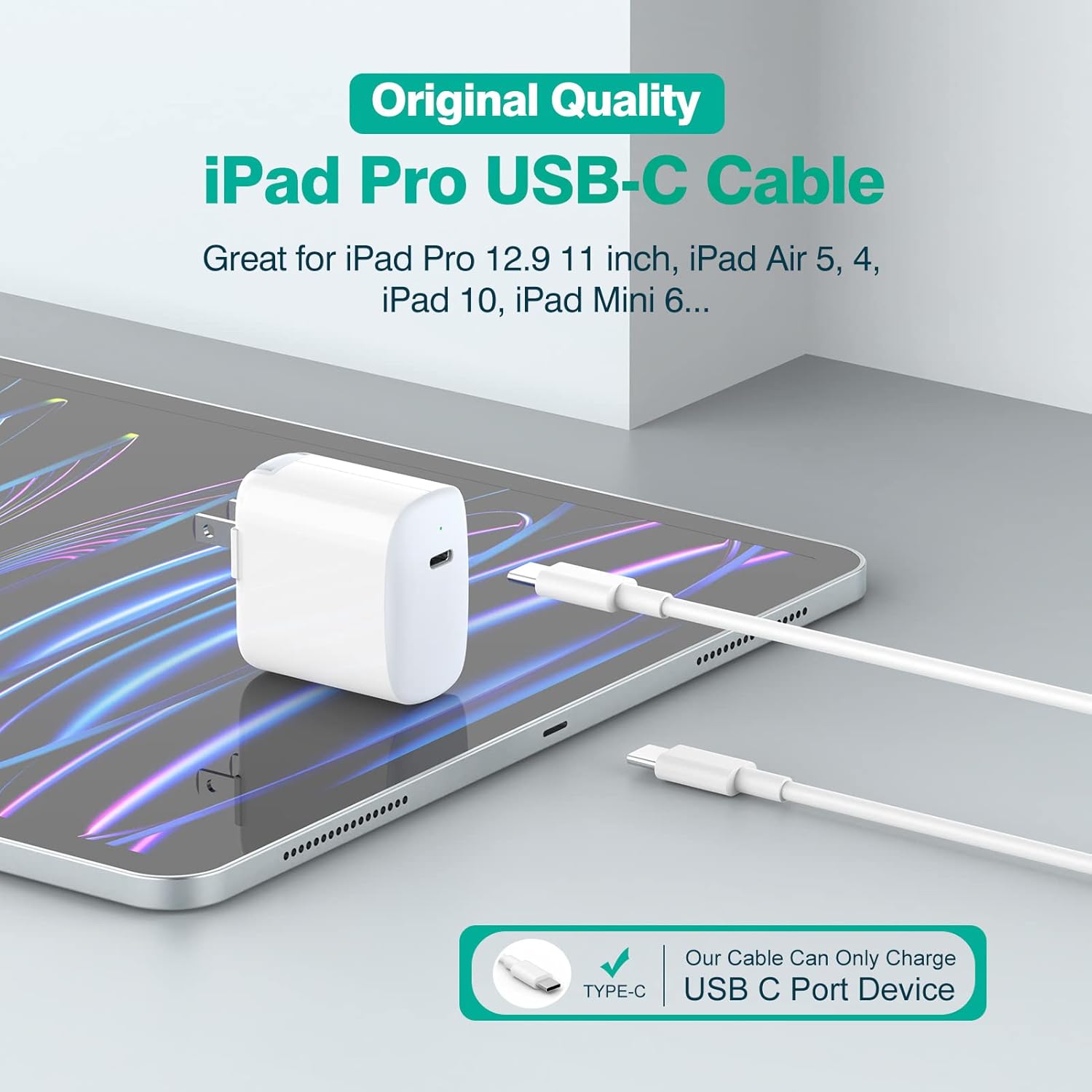 Detalle de USB C to USB C Cable 6.6ft 2-Pack