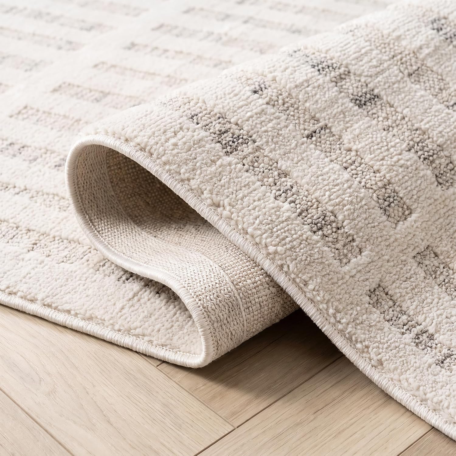 Thumbnail 6 de Rug Branch Astra Aino Striped Area Rug, 8' x 11', Beige & Cream