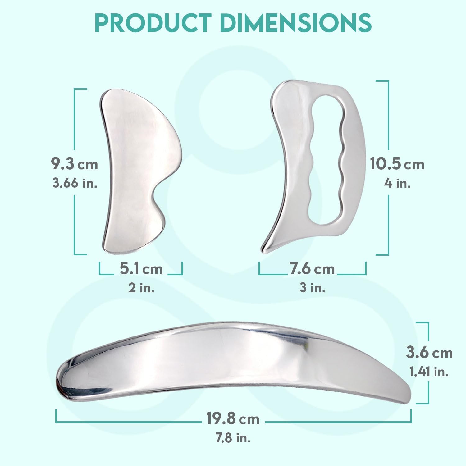 Thumbnail 6 de Cozlow 3-in-1 muscle scraper set, 3 blades