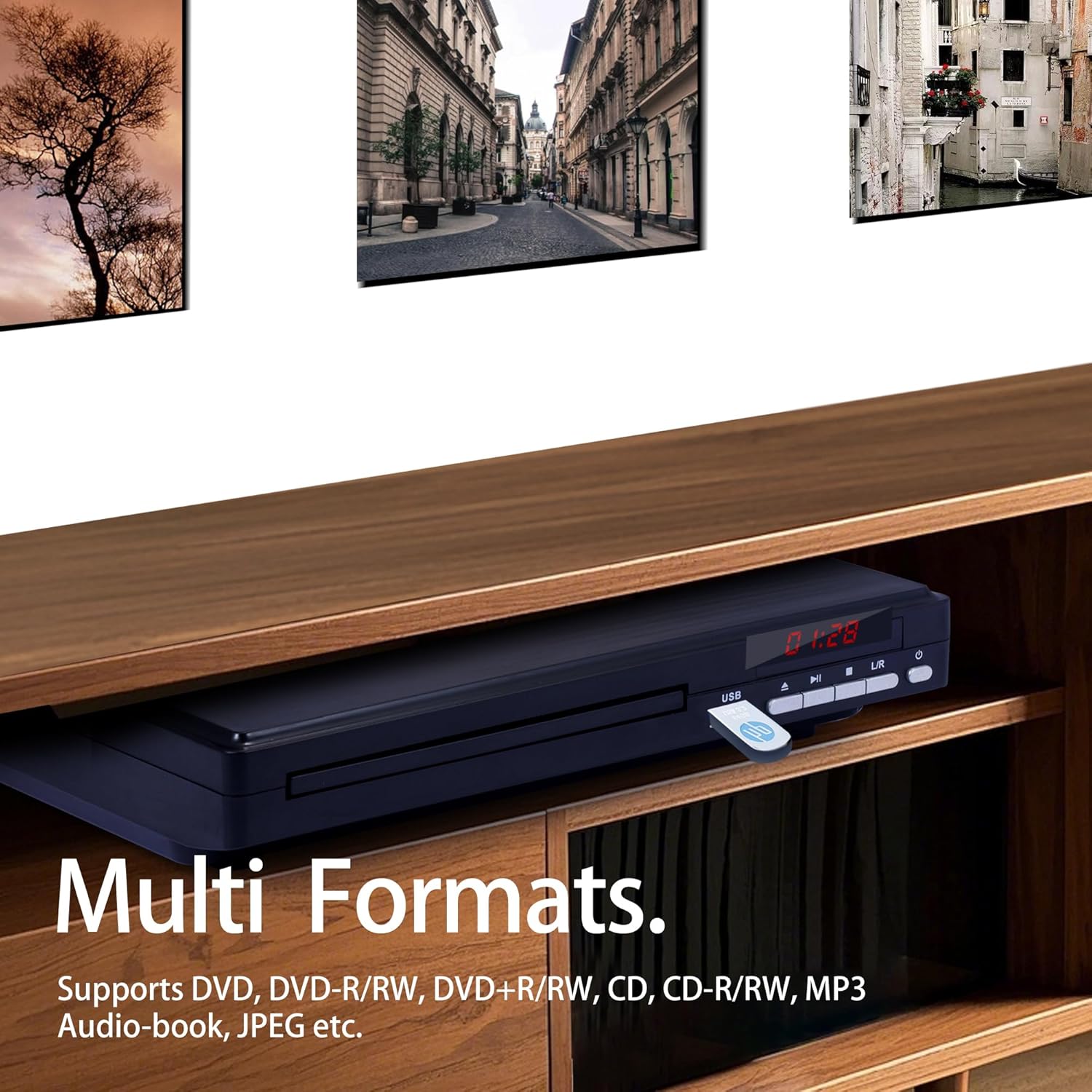 Thumbnail 5 de Compact 1080p All‑Region DVD Player with USB