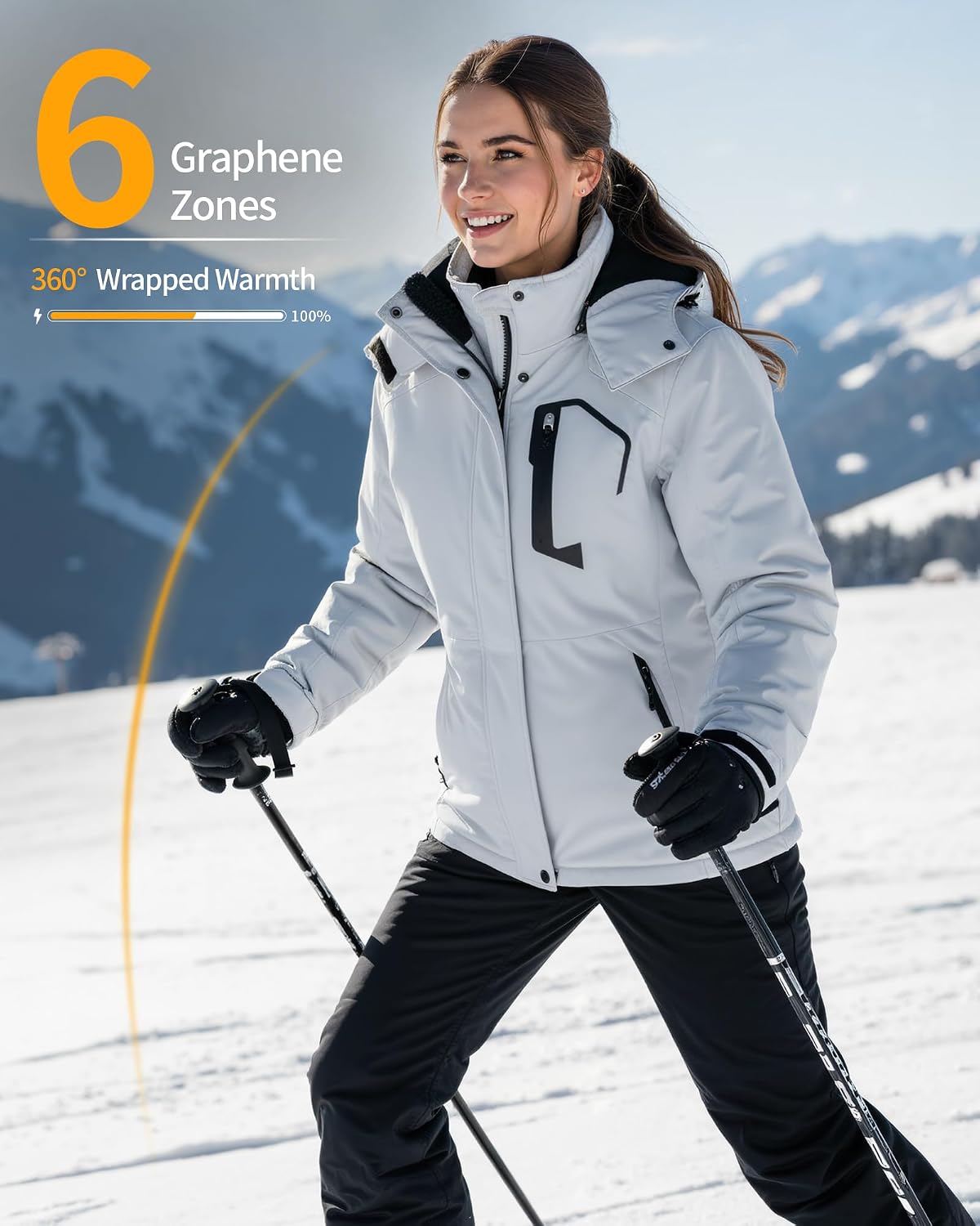 Thumbnail 4 de Wulcea Graphene Heated Jacket for Women, Fur-Lined with Adjustable Heat