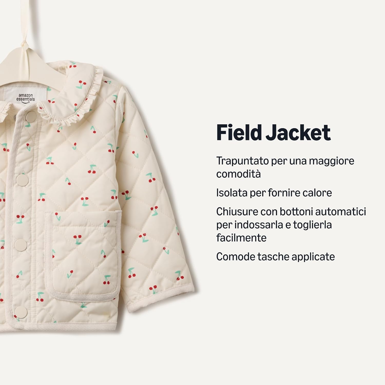 Thumbnail 1 de Amazon Essentials Field Jacket unisex per bambini e ragazzi con trapuntatura e volant (peso medio)