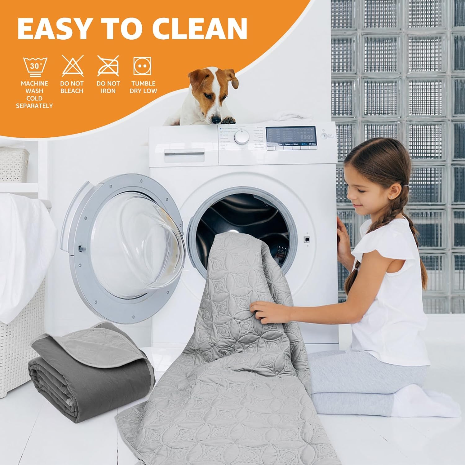 Thumbnail 6 de PICK FOR LIFE Waterproof Dog Blanket For Bed (157×208cm) – Reversible TPU Lined, Washable Anti-Scratch Cover