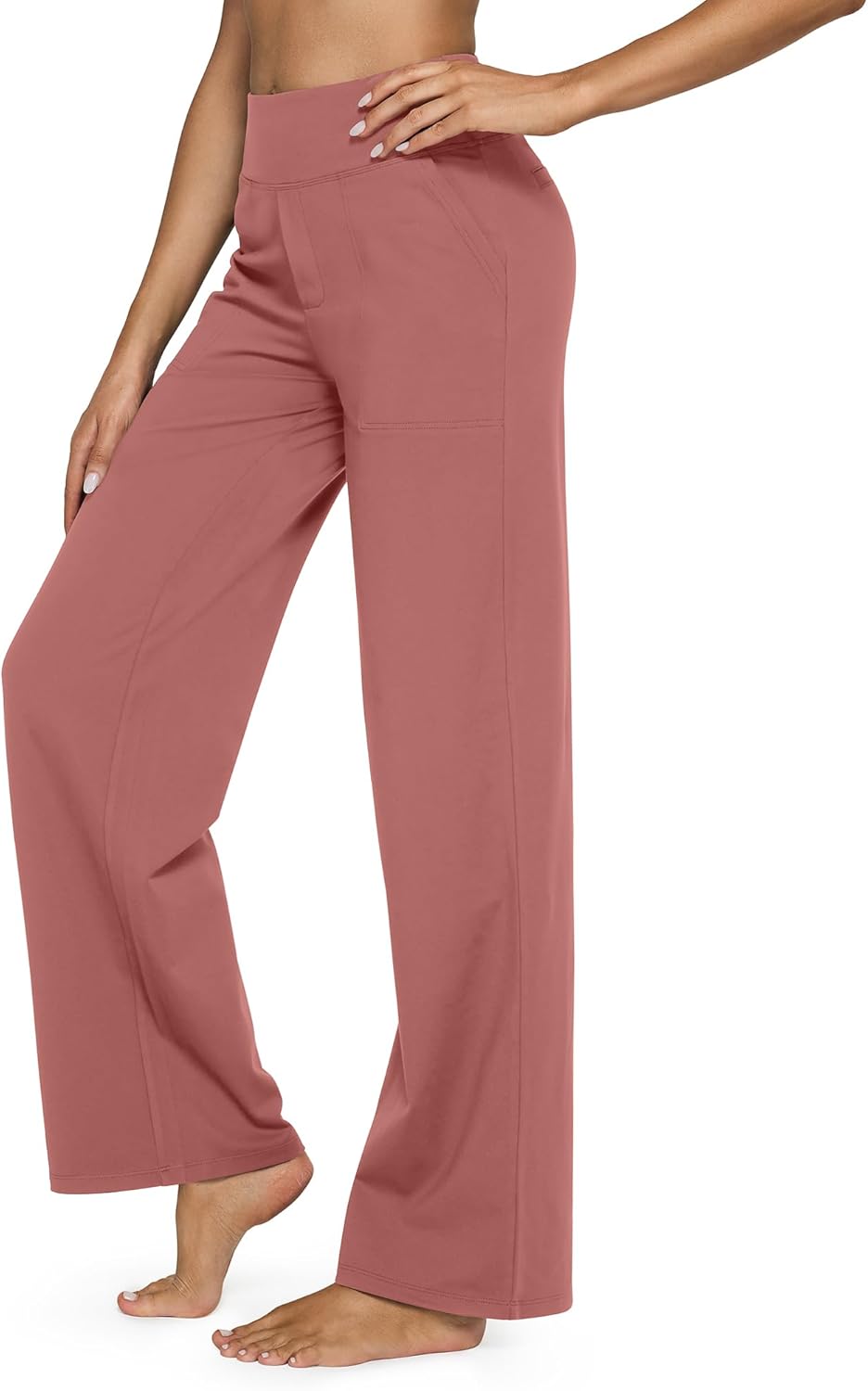 Thumbnail 4 de G4Free Yoga Damenhose Hohe Taille Kleiderhose mit 4 Taschen – Elegant Stretch, Weites Bein