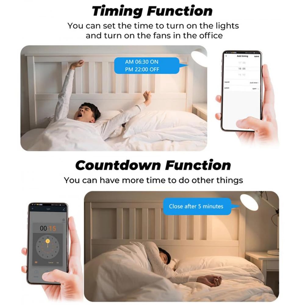 Thumbnail 6 de Yueyang WiFi Smart Switch 220V (Tuya/Smart Life) con relè e contatto a secco, controllo da app e vocale