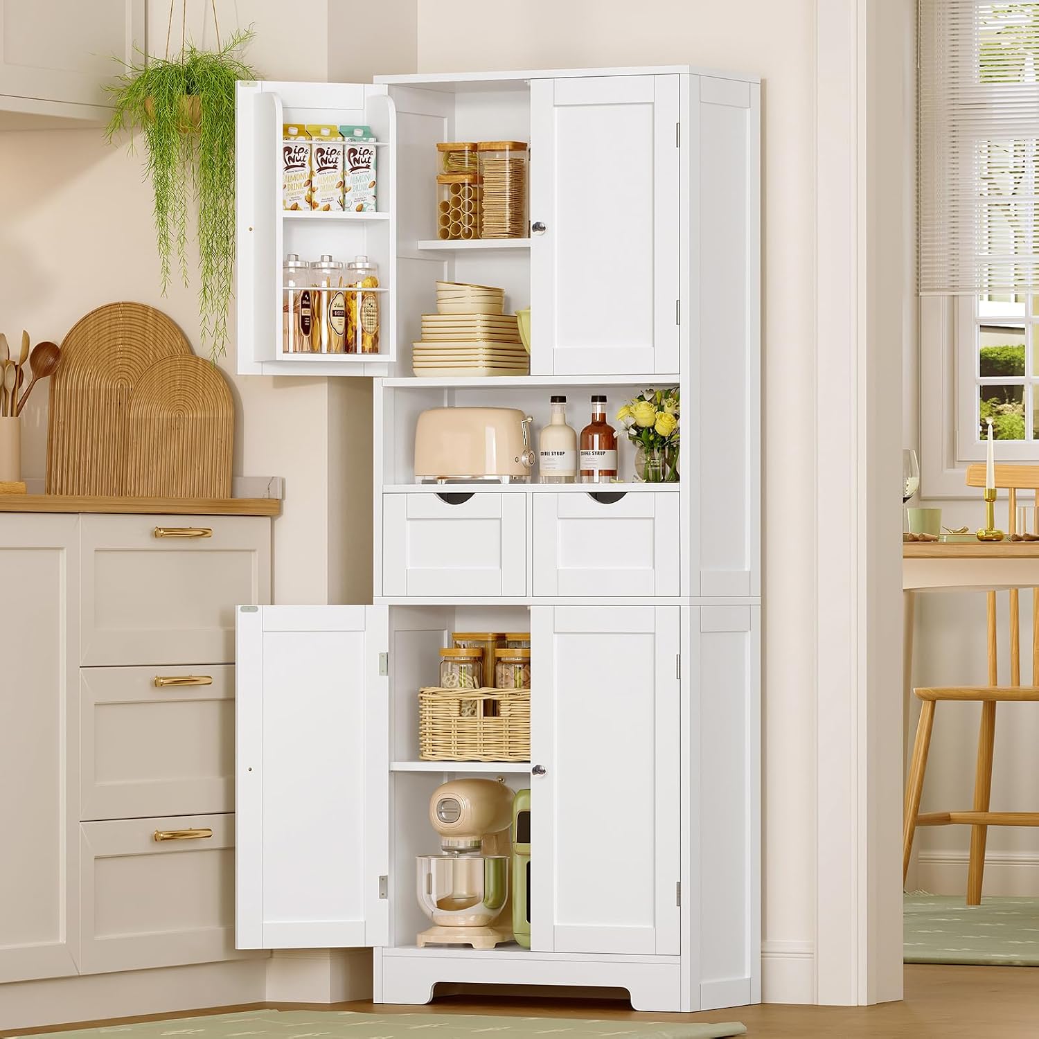 Detalle de TEENFON Pantry Cabinet 63.4" H