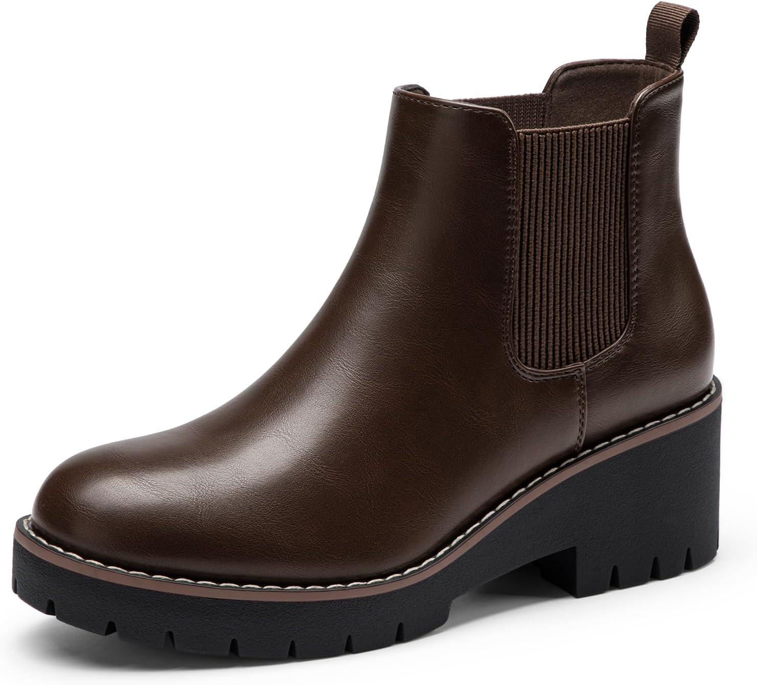Detalle de Athlefit Women's Chelsea Ankle Boots, 2.36-Inch Heel