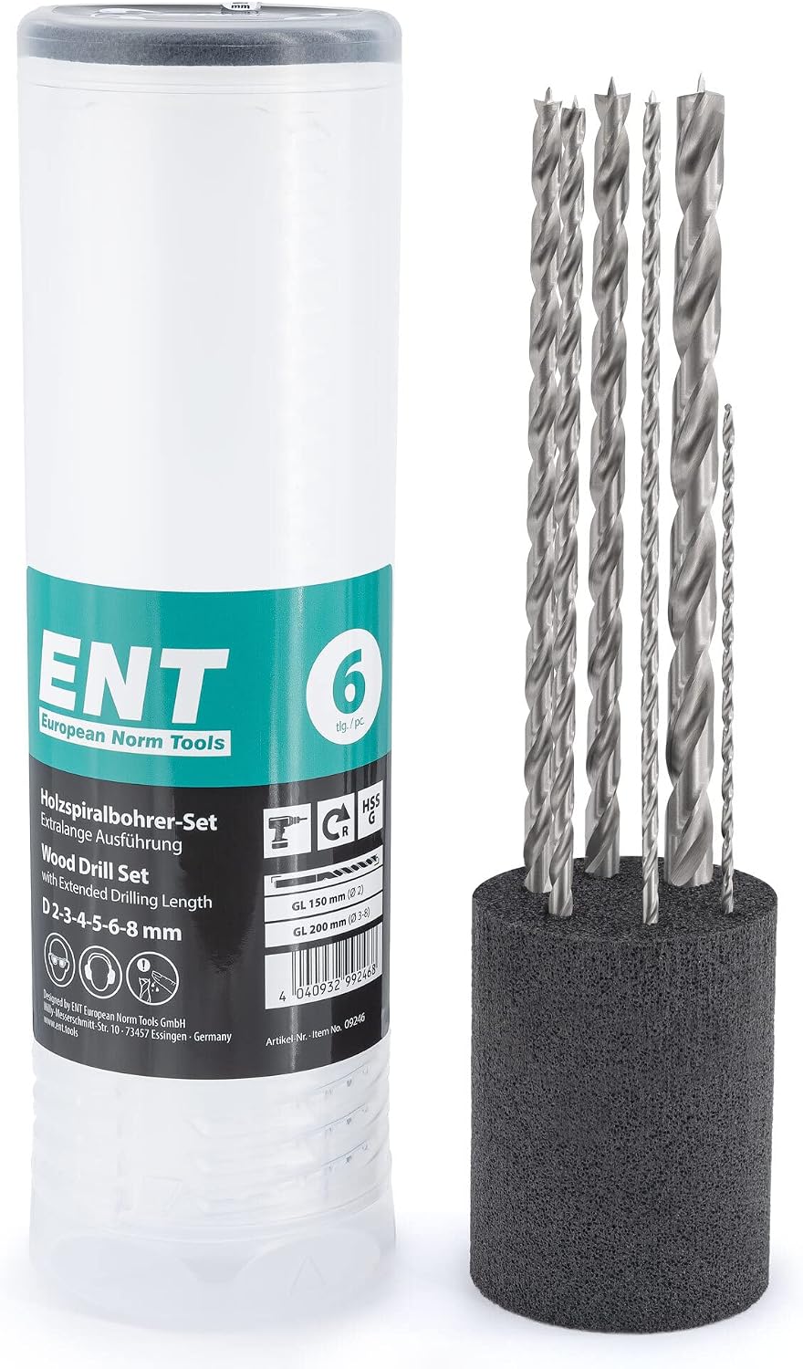 Detalle de ENT 09246 Holzbohrer-Set Ø 2–8 mm