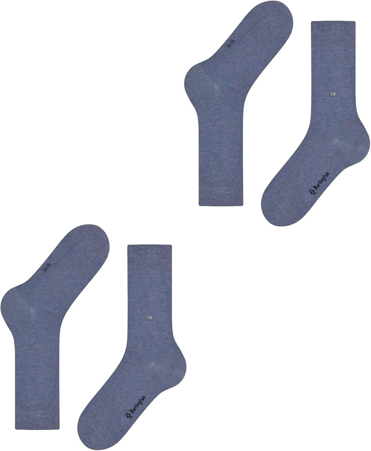 Thumbnail 5 de Burlington Everyday Multipack M – 2 paires de chaussettes coton unies, Bleu Light Denim 6660, taille 40-46