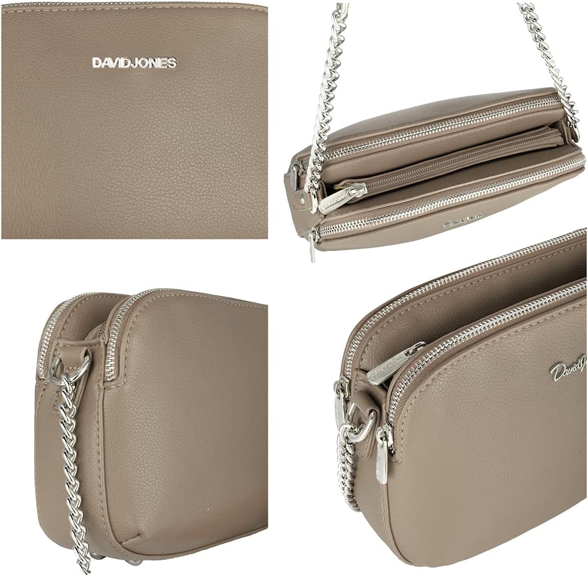 Thumbnail 4 de David Jones - Bolso Bandolera Multibolsillos Mujer 🌟