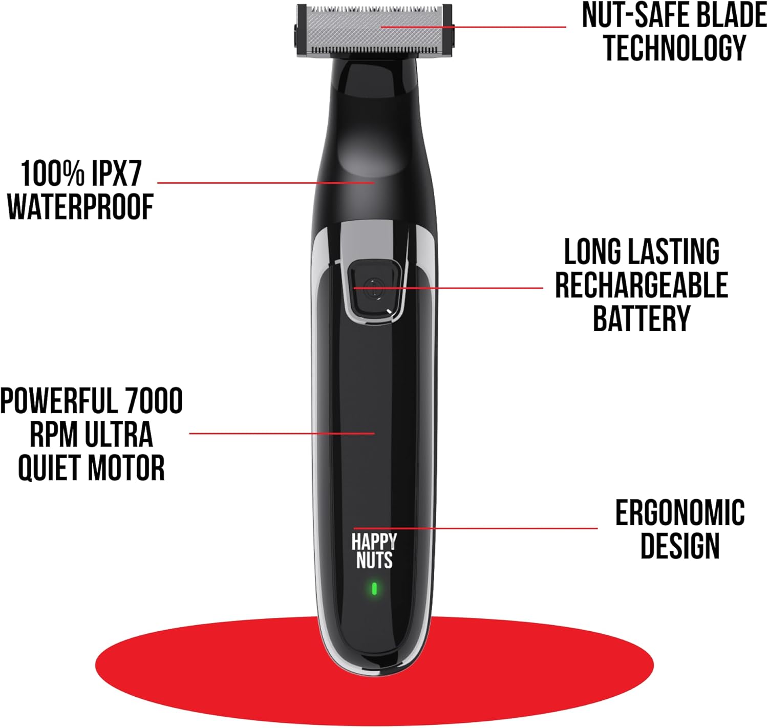 Detalle 2 de HAPPY NUTS The Ballber™ Electric Body Hair Trimmer for Men – A practical body groomer for hard-to-reach areas