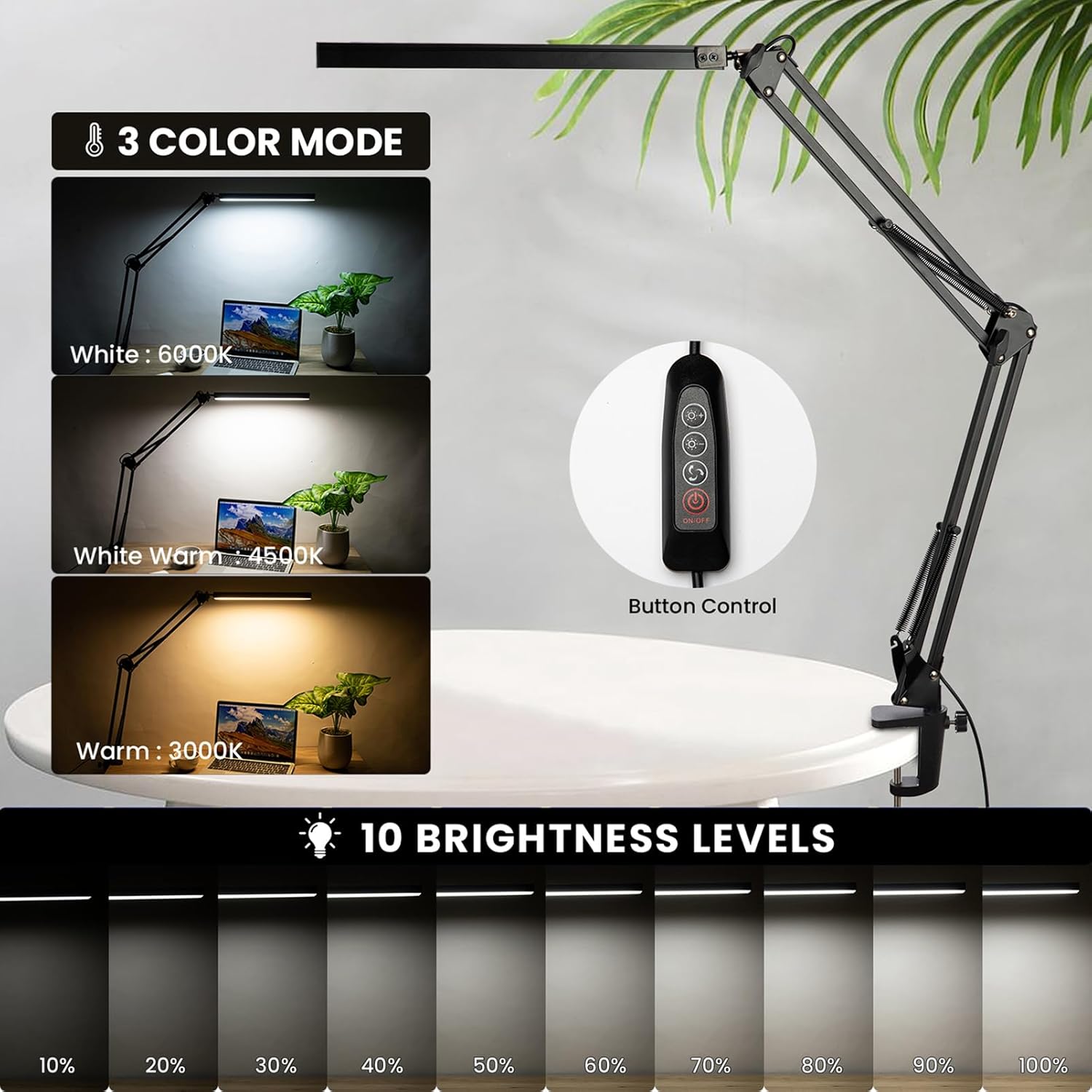 Detalle de BIENSER LED desk lamp with 10 brightness levels