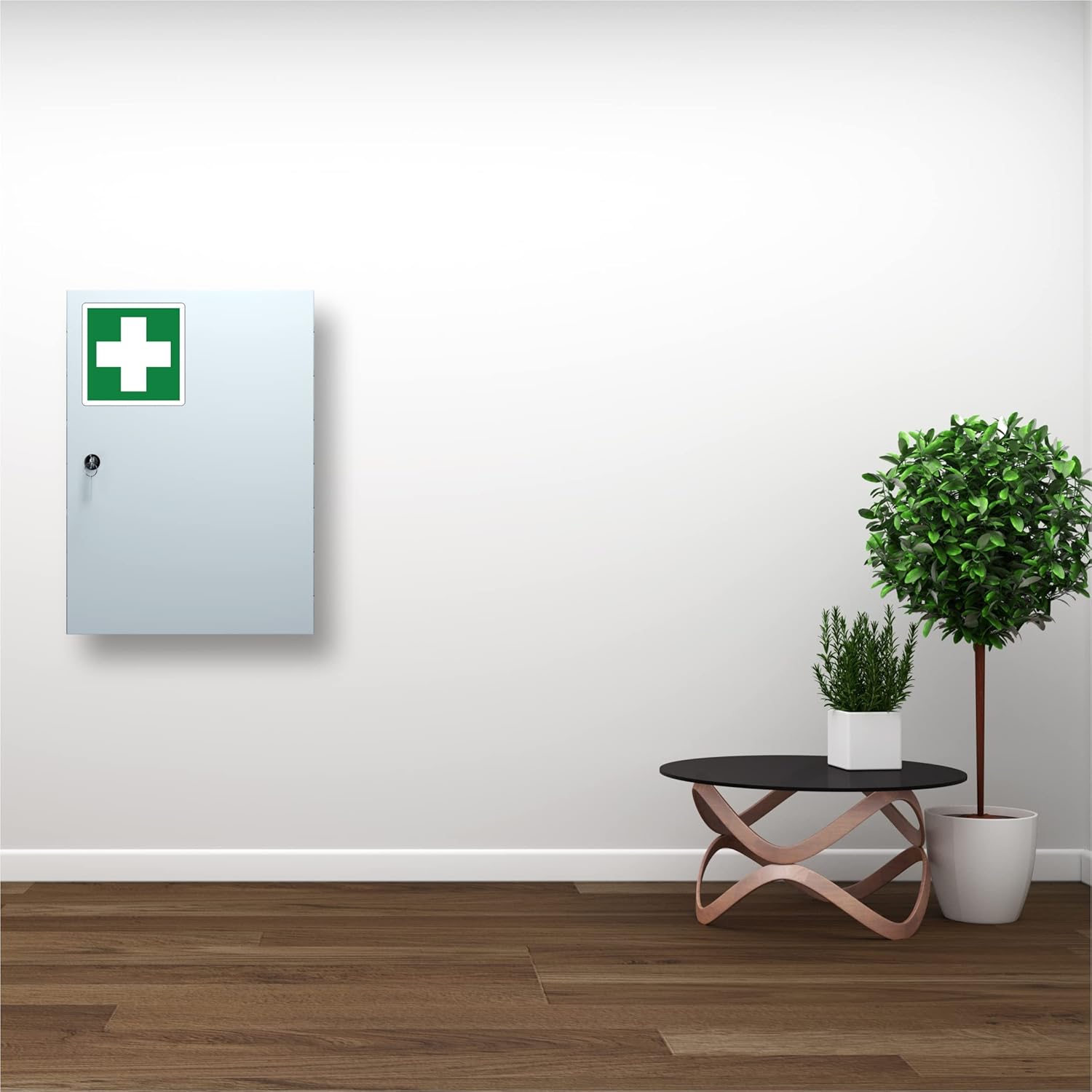 Detalle de Pubblimania Adesivo Cassetta Pronto Soccorso PVC 12x12 cm – resistente per esterno e interno