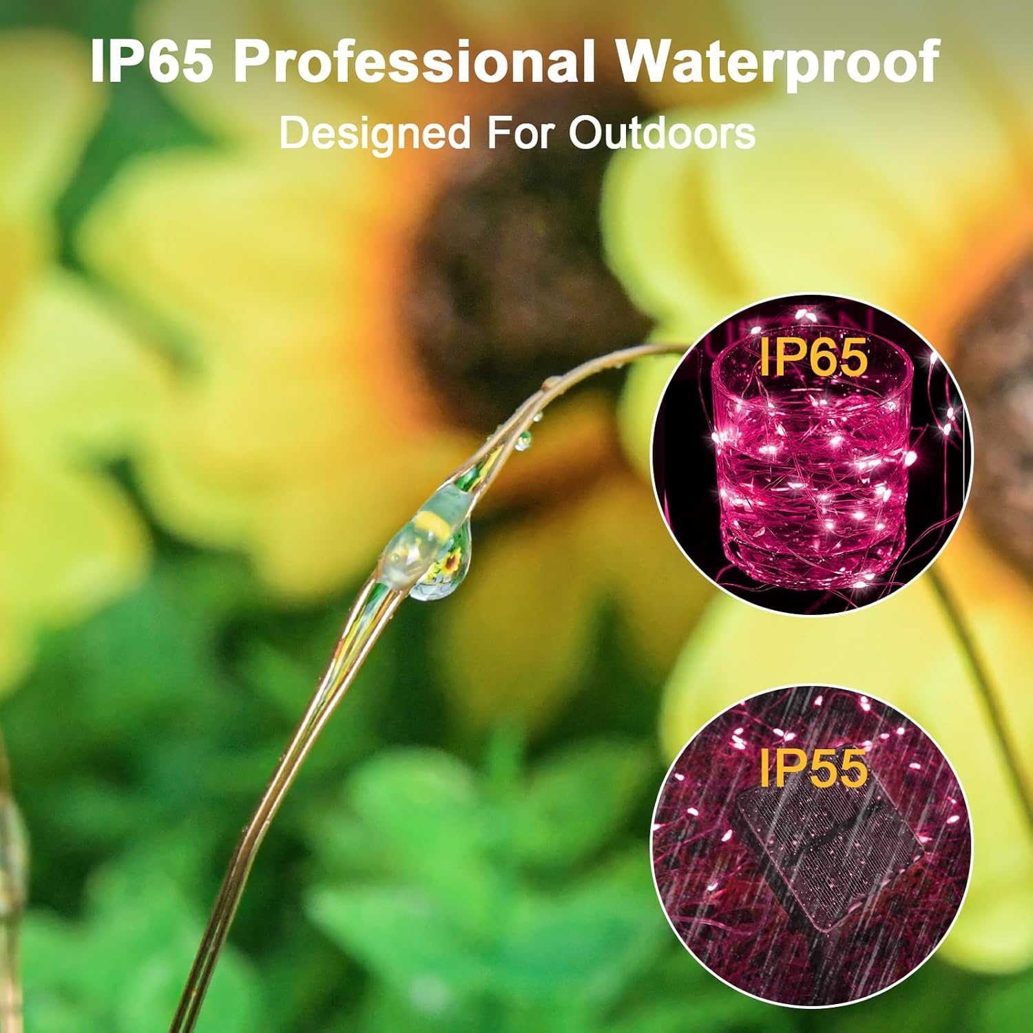 Thumbnail 2 de FFZZKJ Solar Garden String Lights 240 LEDs (2 Pack) – Waterproof Outdoor Pink