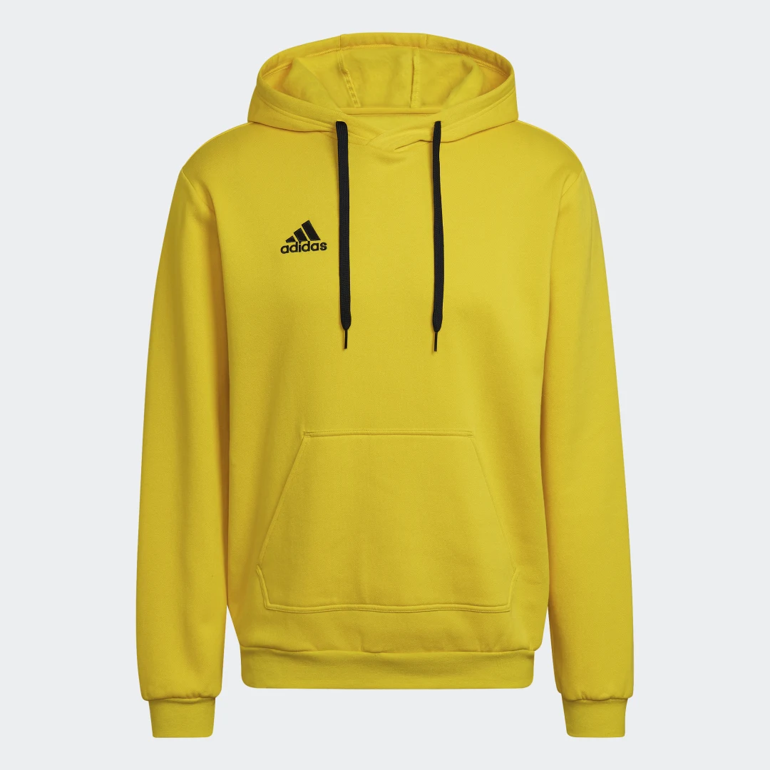 Detalle de Sudadera con capucha Entrada 22 de Adidas – Amarillo, comodidad y estilo para uso diario