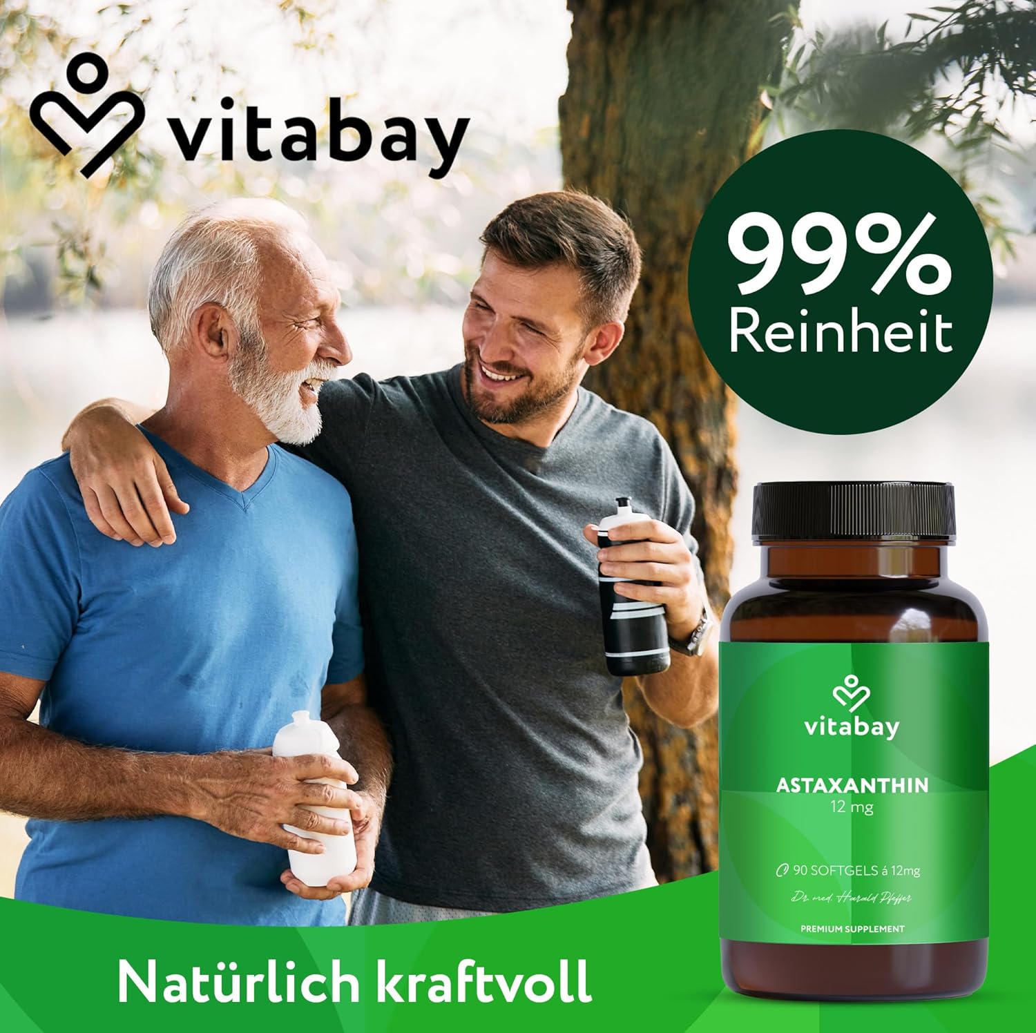 Thumbnail 1 de Vitabay Astaxanthin 12 mg – 90 vegane Softgels ⚙